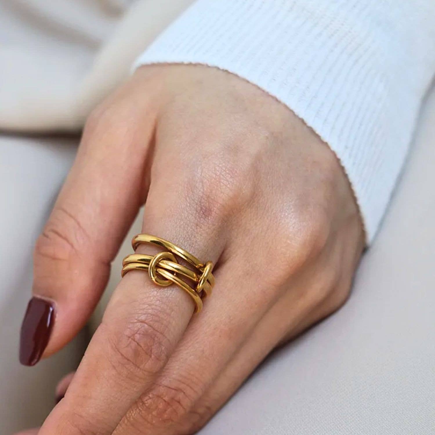 OL | Silver Evelyn Stack Ring