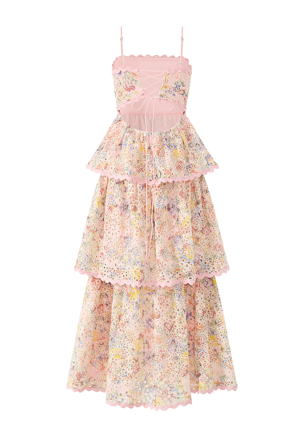 M | Alanna Frill Embroidered Maxi Dress