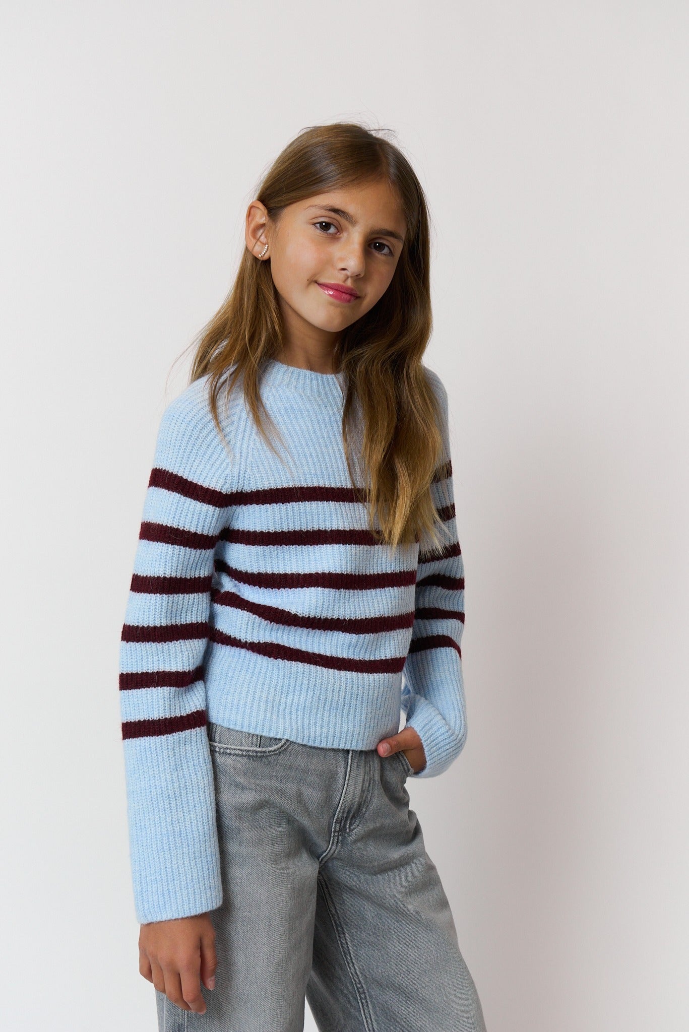 CP | Striped Half Cardigan Sweater