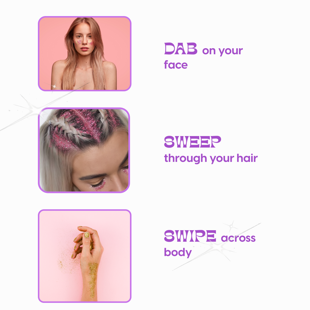 SPARKLE PARTY HAIR AND BODY GEL - SINGLE PACKS