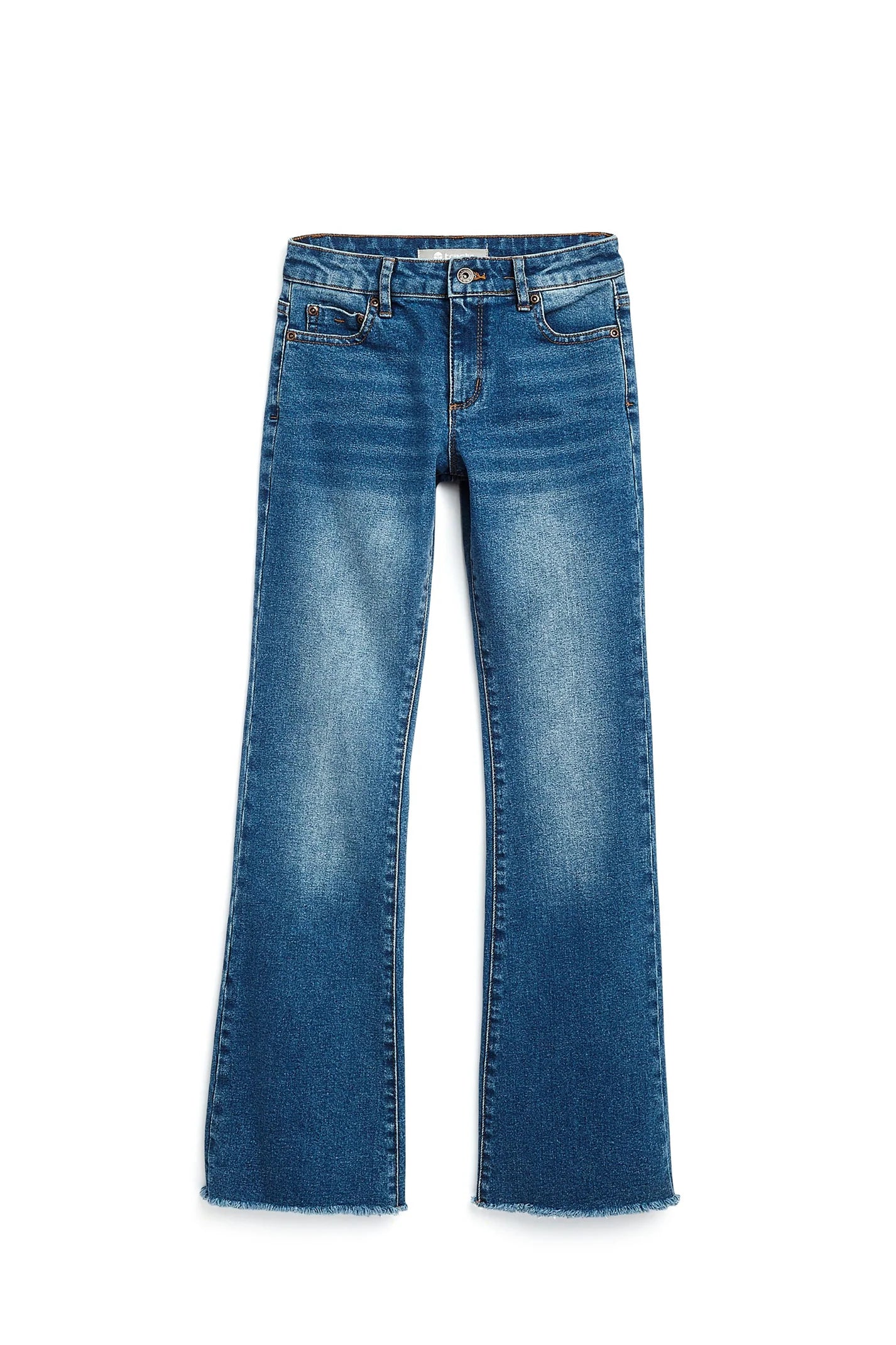 T |Mid Rise Dark Wash Flare Slim Fit Jean
