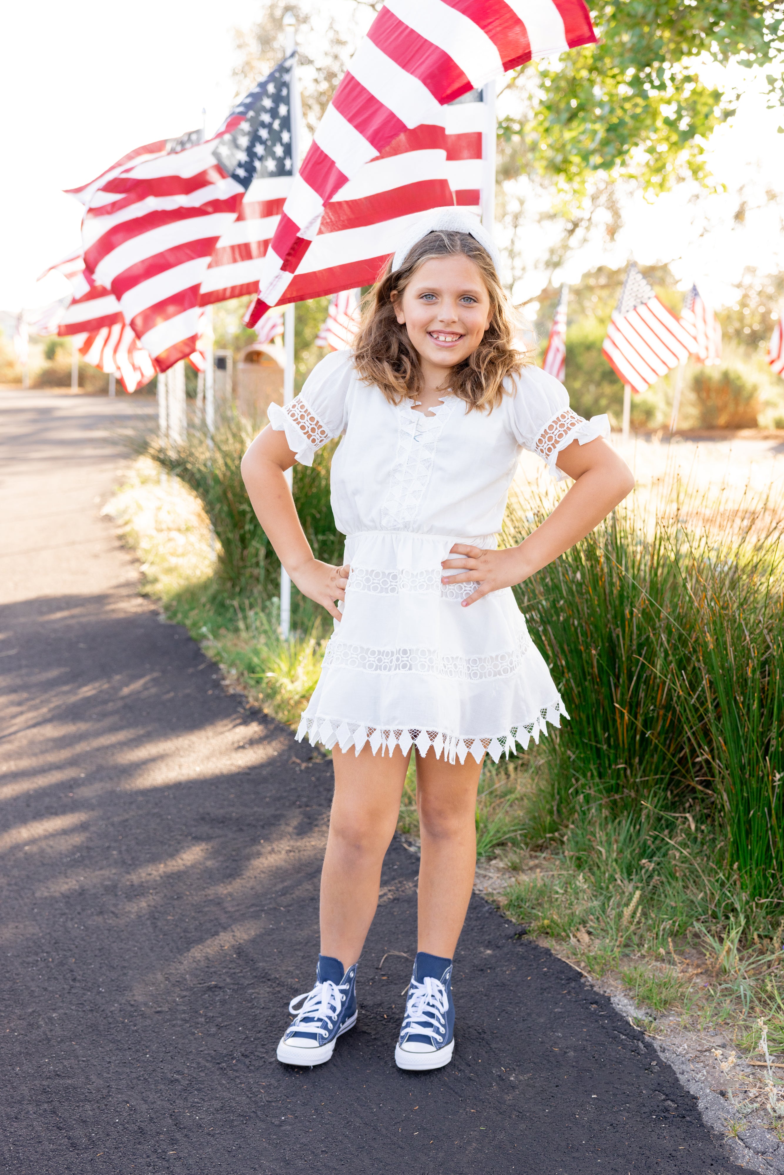 White summer dress for tweens and teens from leypop shoppe newport beach ca online boutique