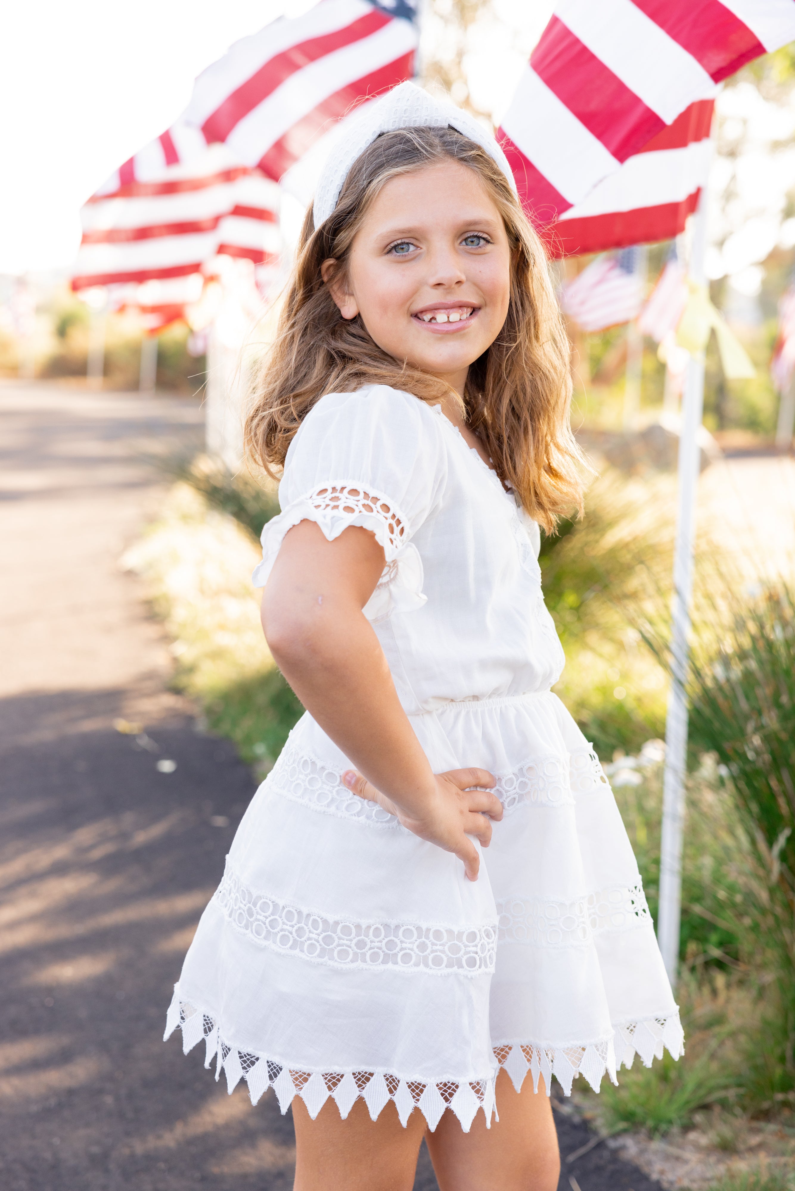 White summer dress for tweens and teens from leypop shoppe newport beach ca online boutique