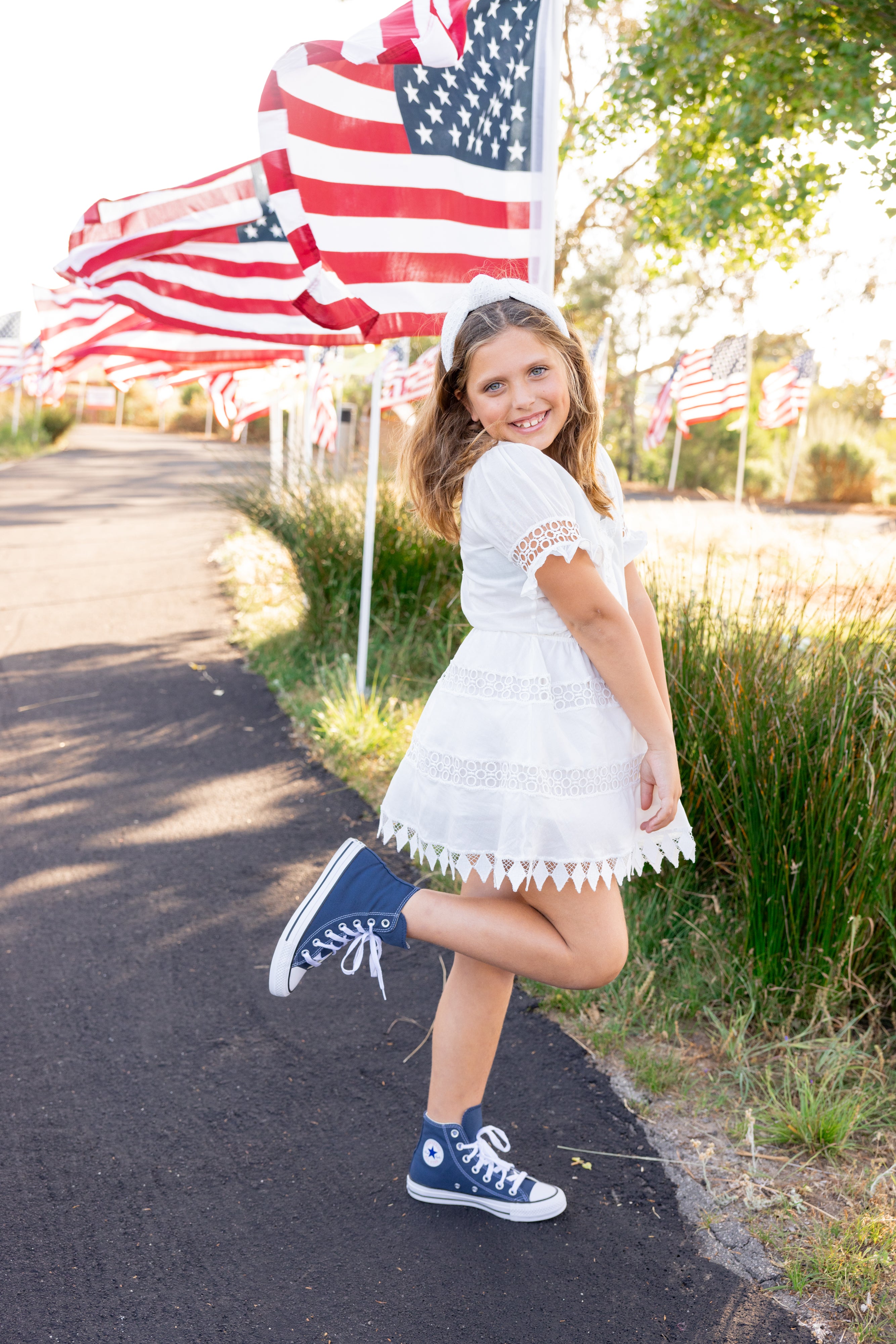 White summer dress for tweens and teens from leypop shoppe newport beach ca online boutique