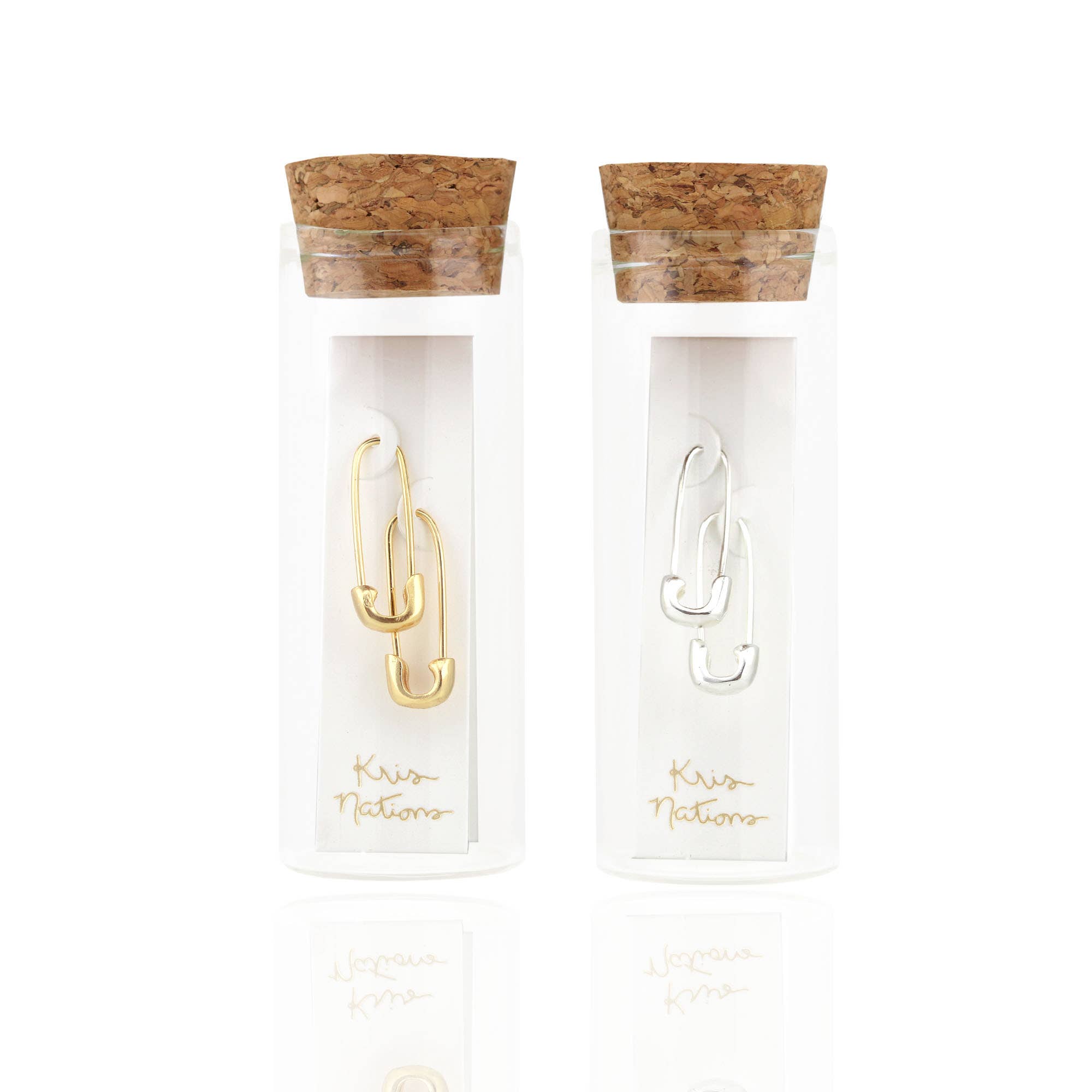 KN | Safety Pin Hoop Earrings