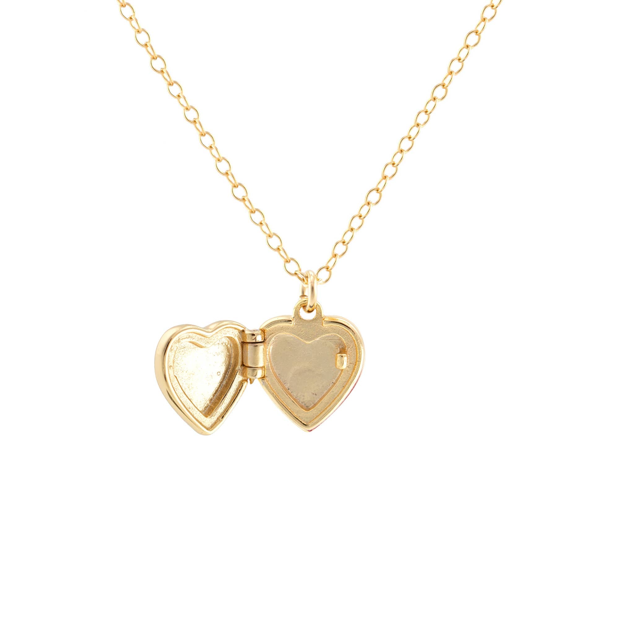 KN | Enamel Heart Locket 18K Gold Vermeil