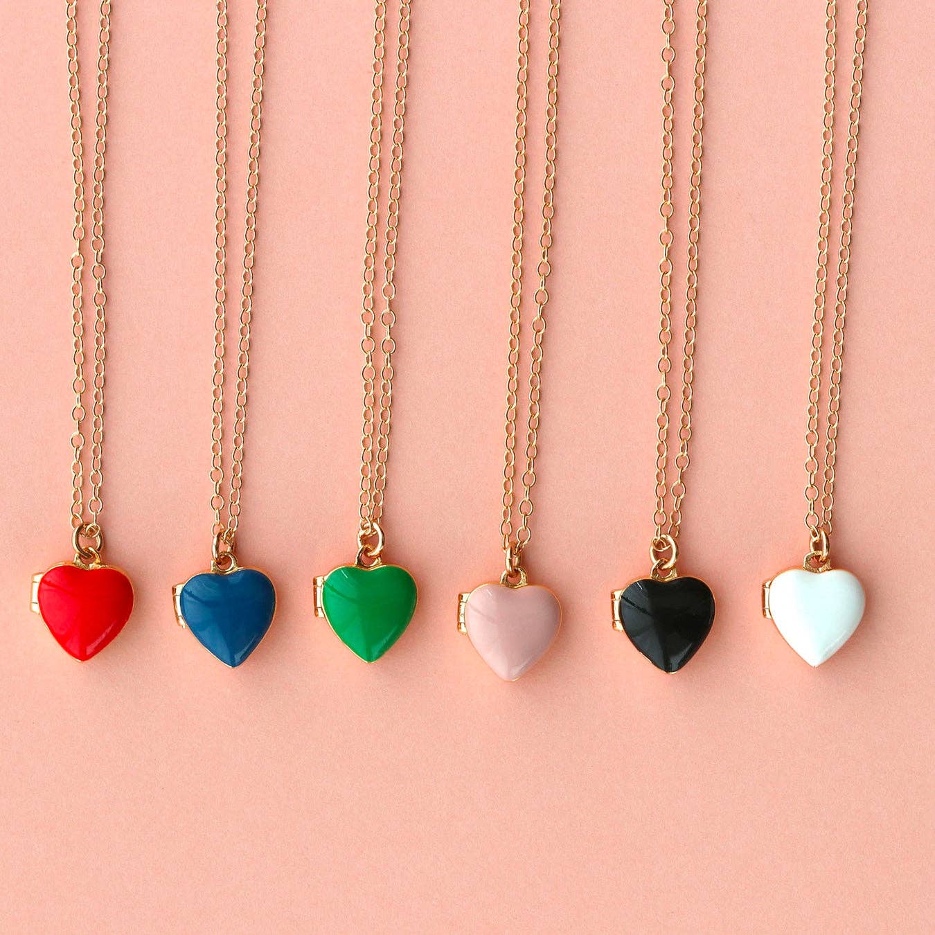 KN | Enamel Heart Locket 18K Gold Vermeil