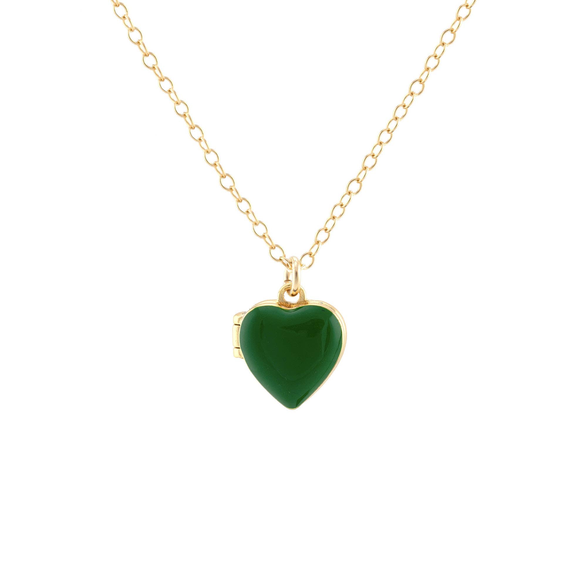 KN | Enamel Heart Locket 18K Gold Vermeil