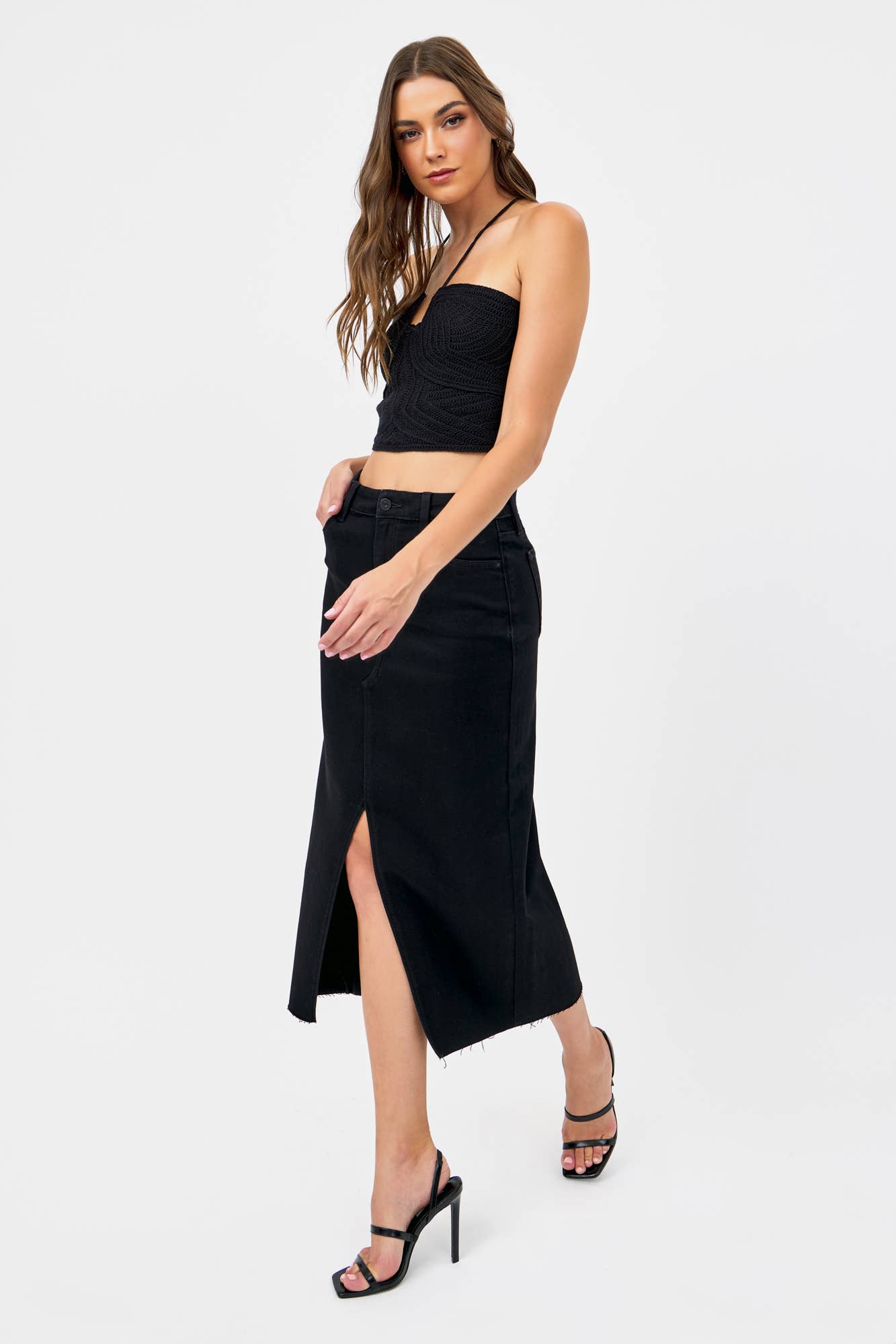 HJ | JEAN MIDI SKIRT