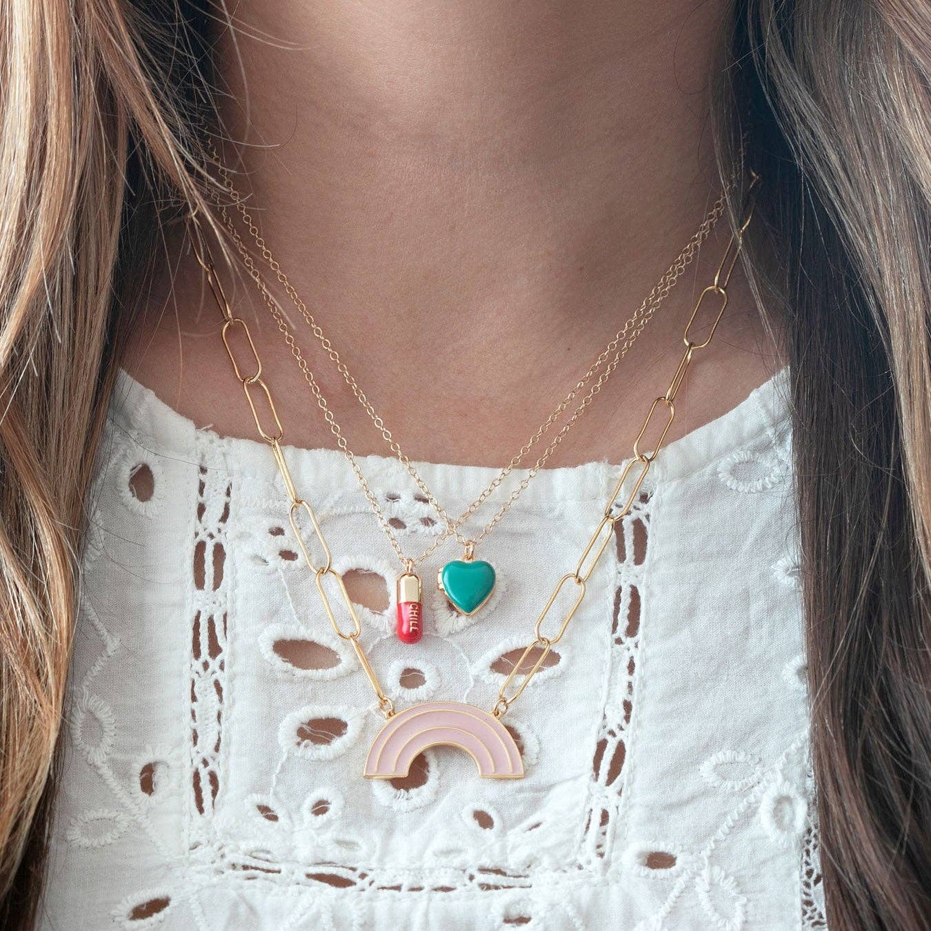 KN | Enamel Heart Locket 18K Gold Vermeil