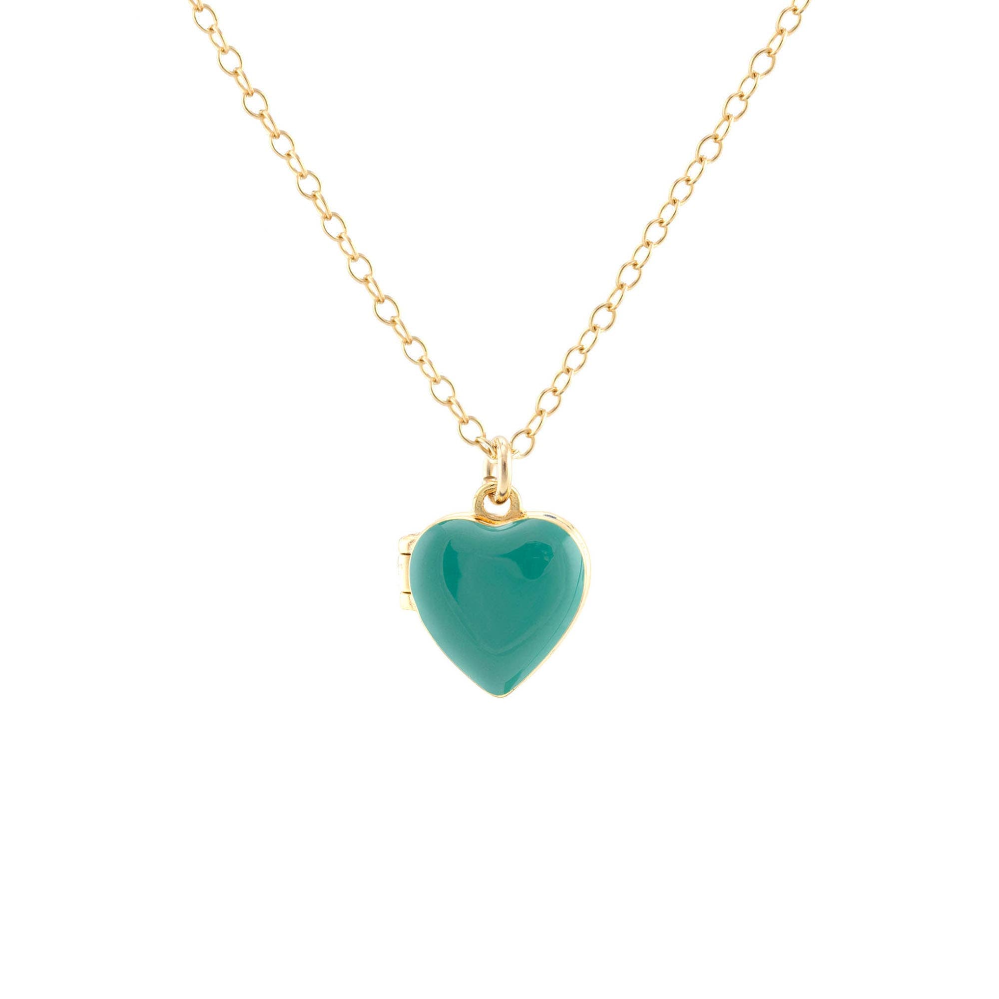 KN | Enamel Heart Locket 18K Gold Vermeil