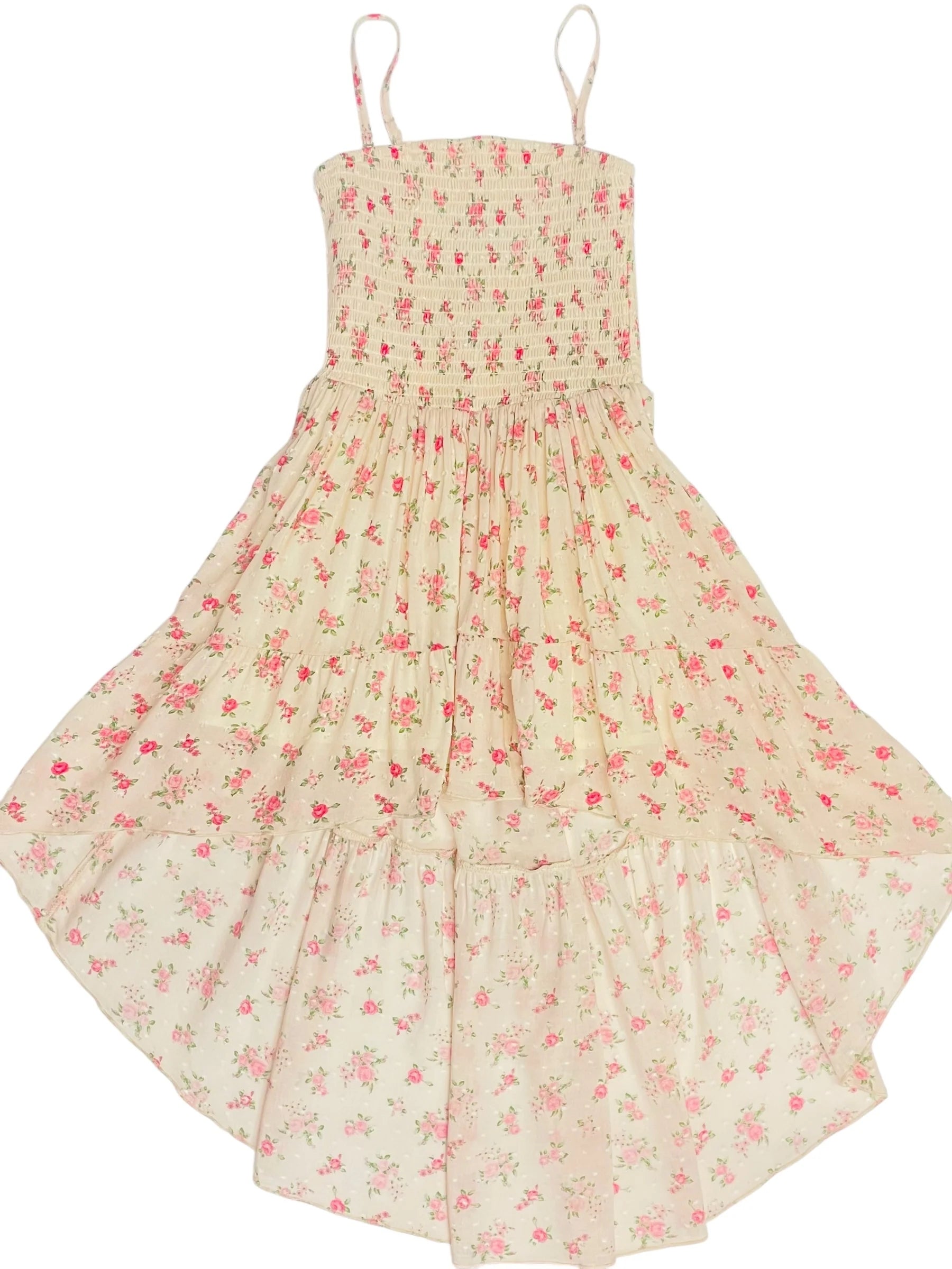 KTJ | TWEEN | Juliet Smocked Hi-Low Dress- Vintage Bunches