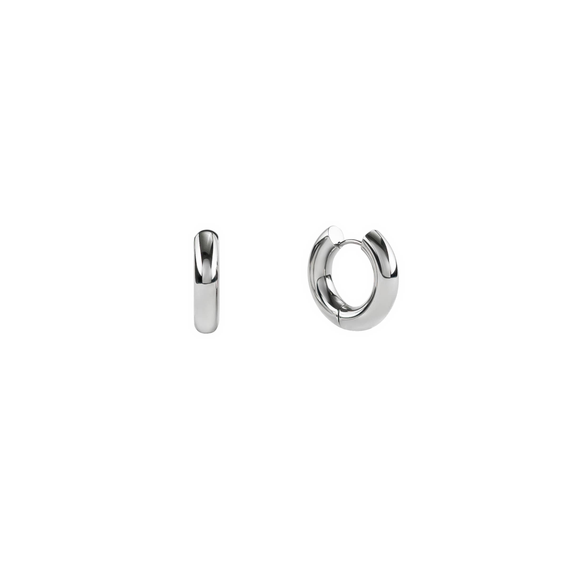 BG | Silver Chunky Hoops