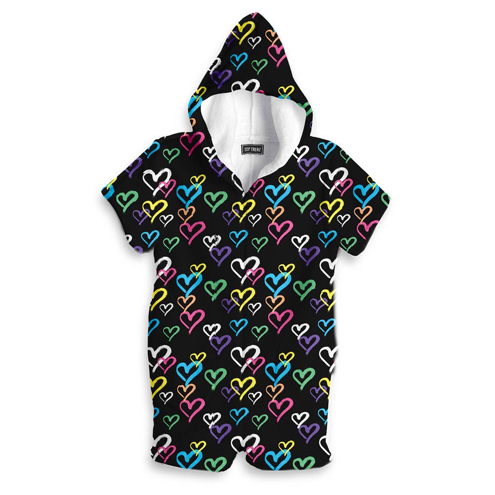 TT | Graffiti Heart Fuzzy Romper