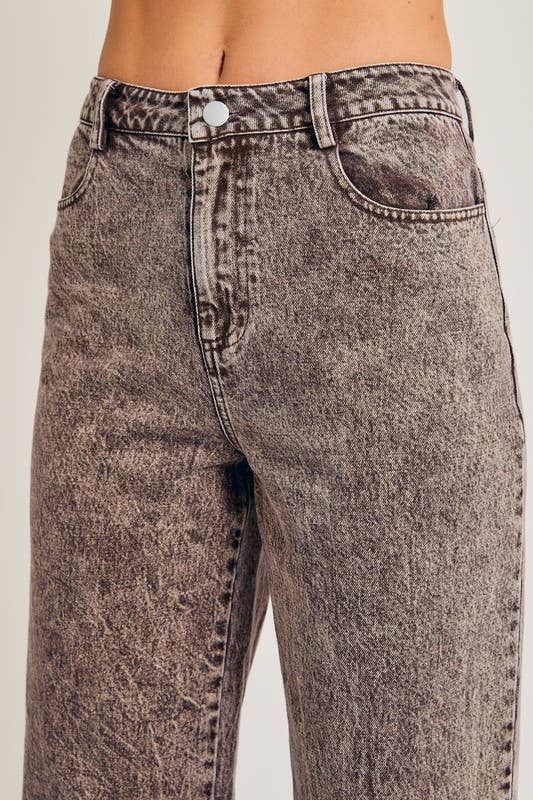 LL | High Waisted Wide Leg Denim Pants