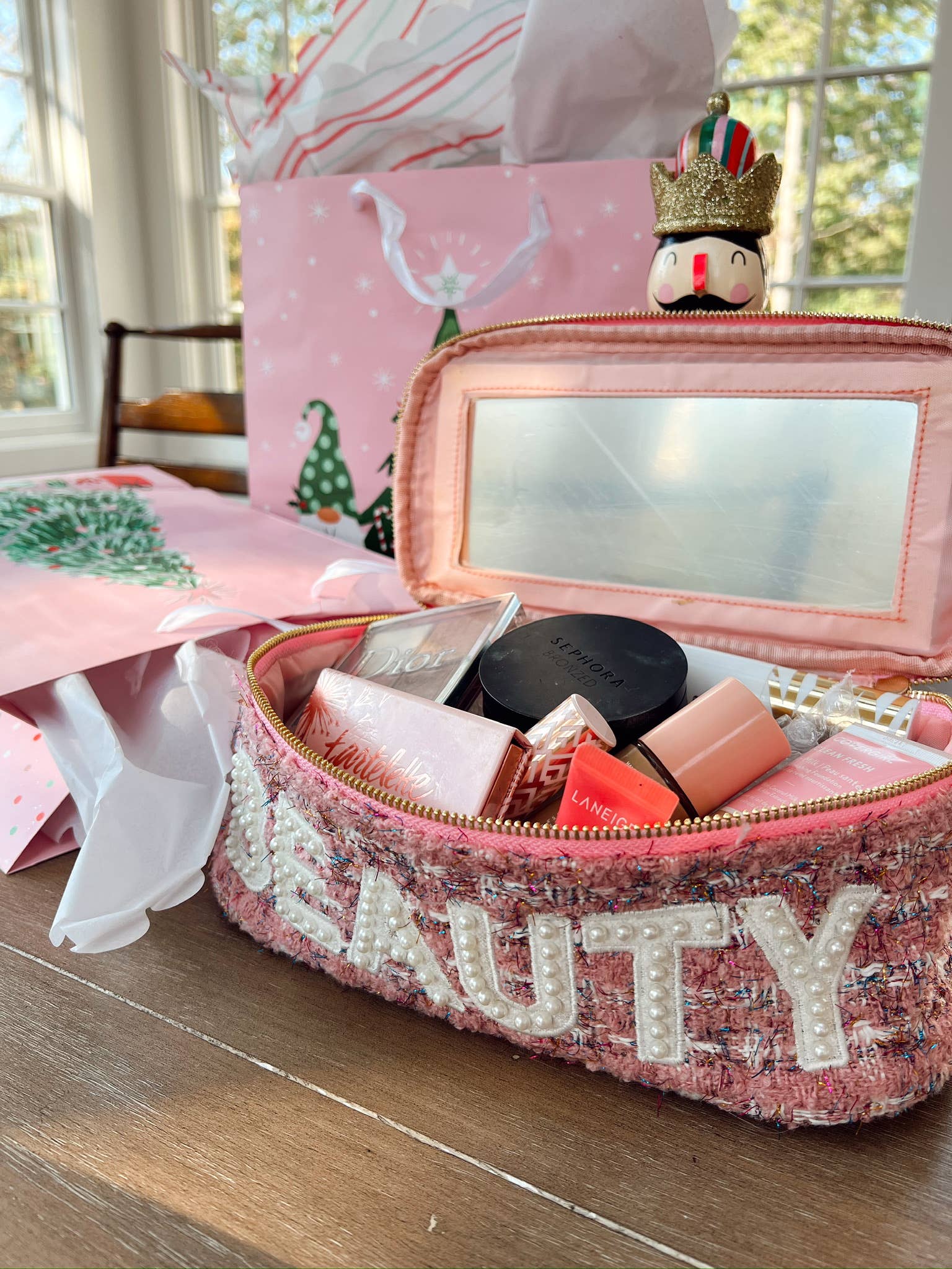 KK | Beauty - Pink Tweed Open Top
