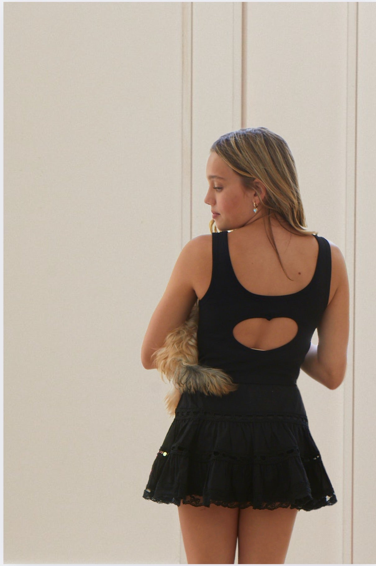TH | Harlow Black Heart Cut Out Tank
