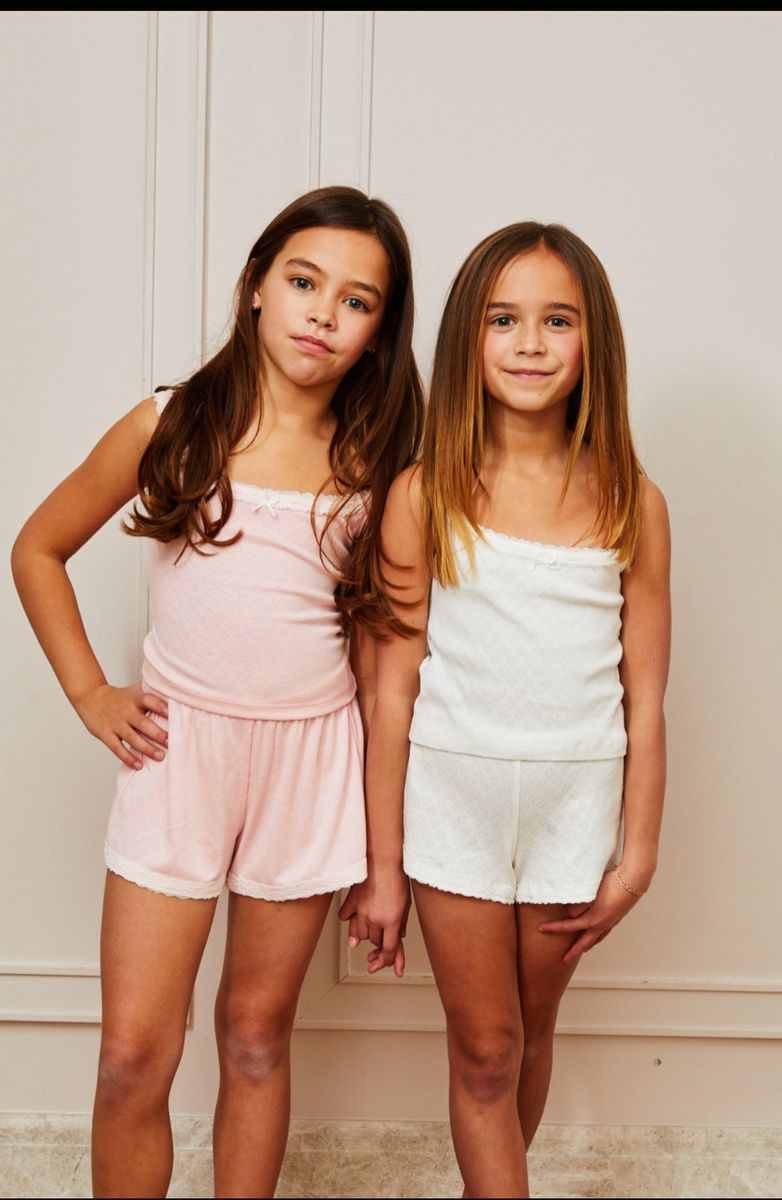 TH | Teddy | Pointelle Short | Heart Pink