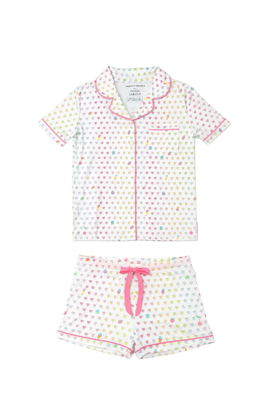 PG | Multicolor Heart Jersey Short Sleeve PJ Set