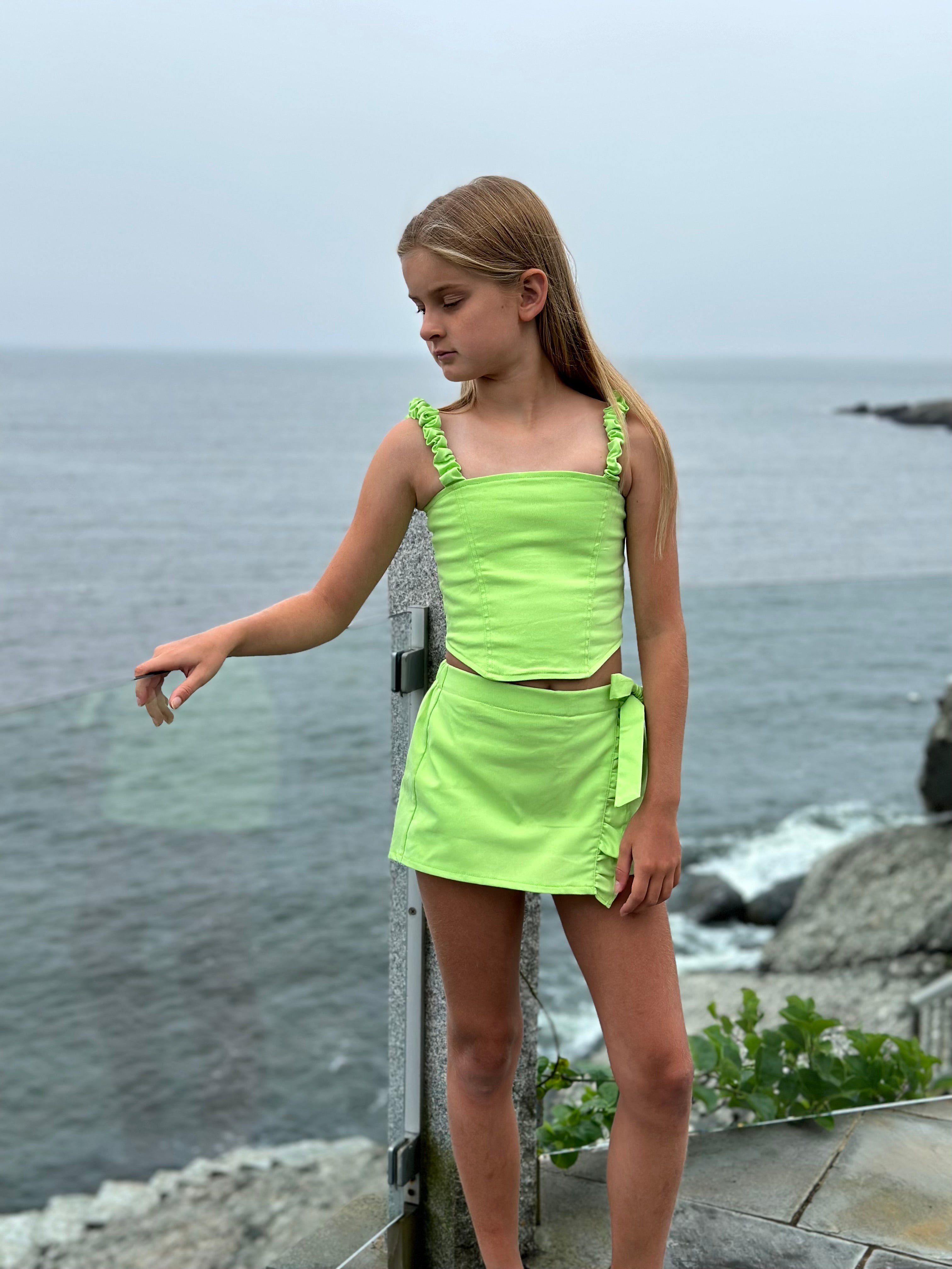 LO | Green Scrunch Skort