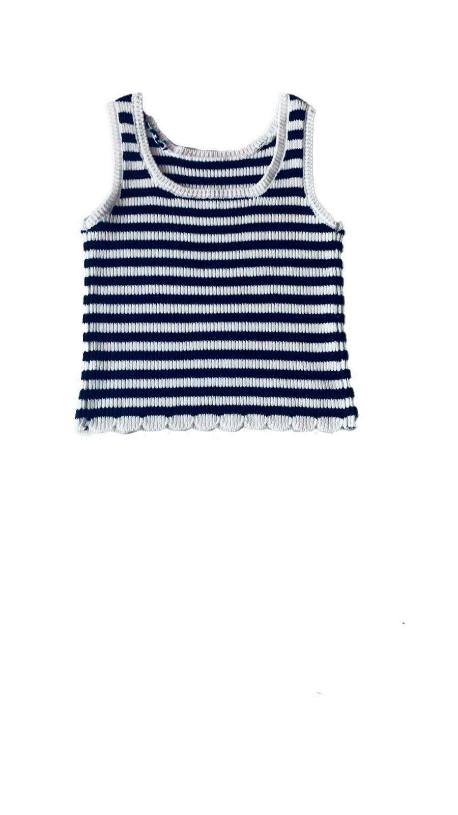 LO | Tween | Knit Tank | Navy & White