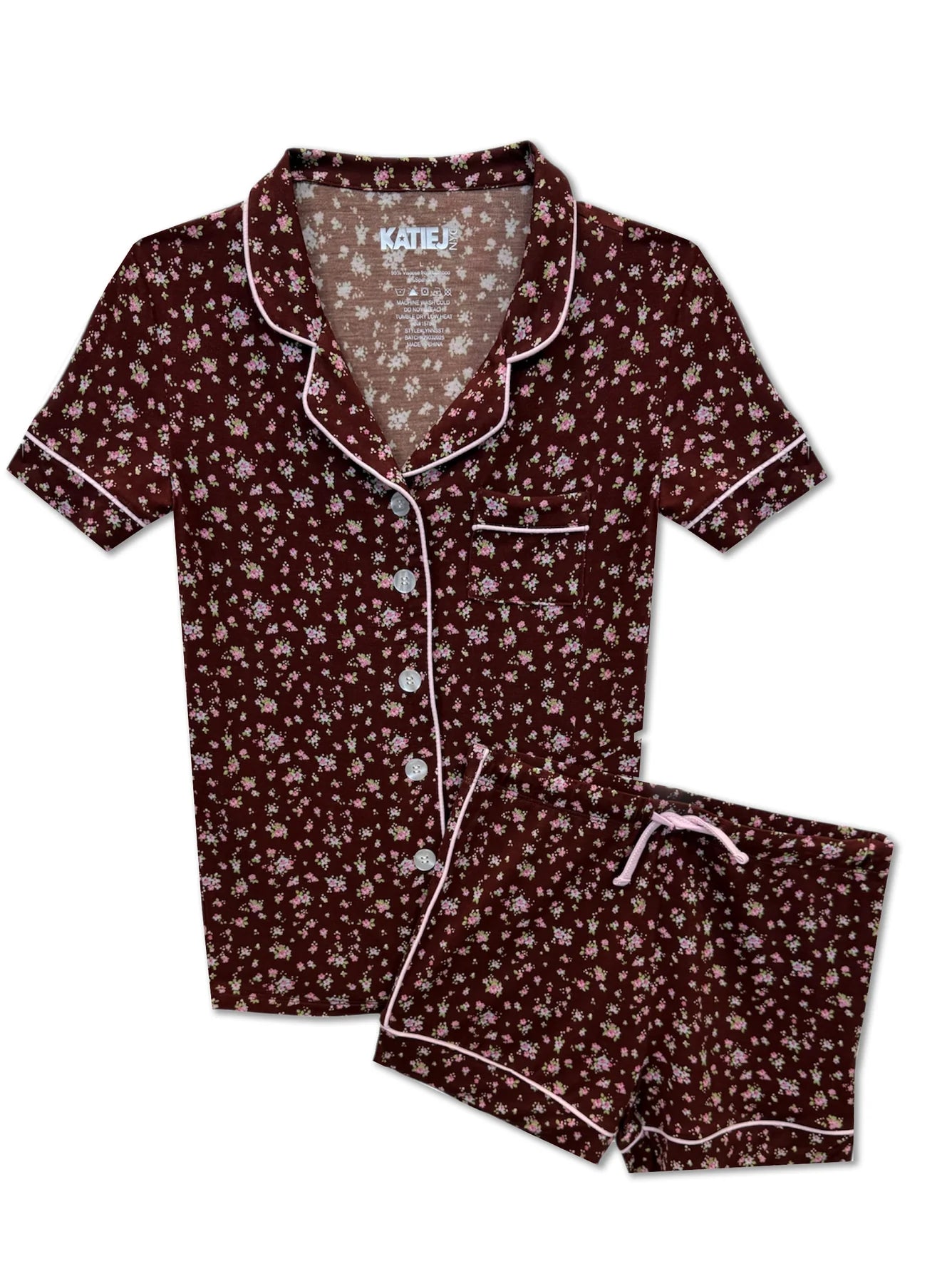 KJ | TEEN | Lynn Chocolate Floral PJs
