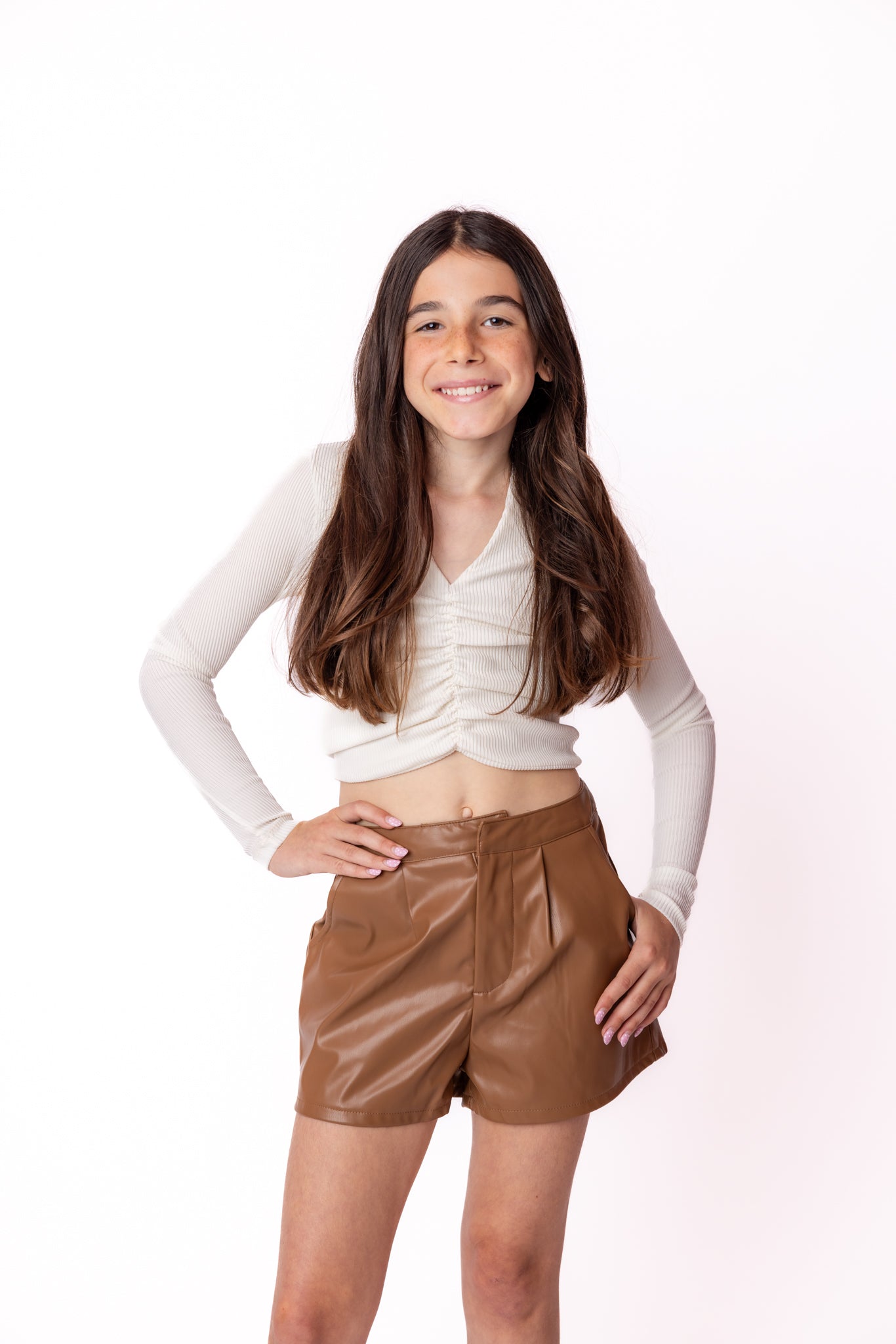 IS | White Long Sleeve VNeck Top