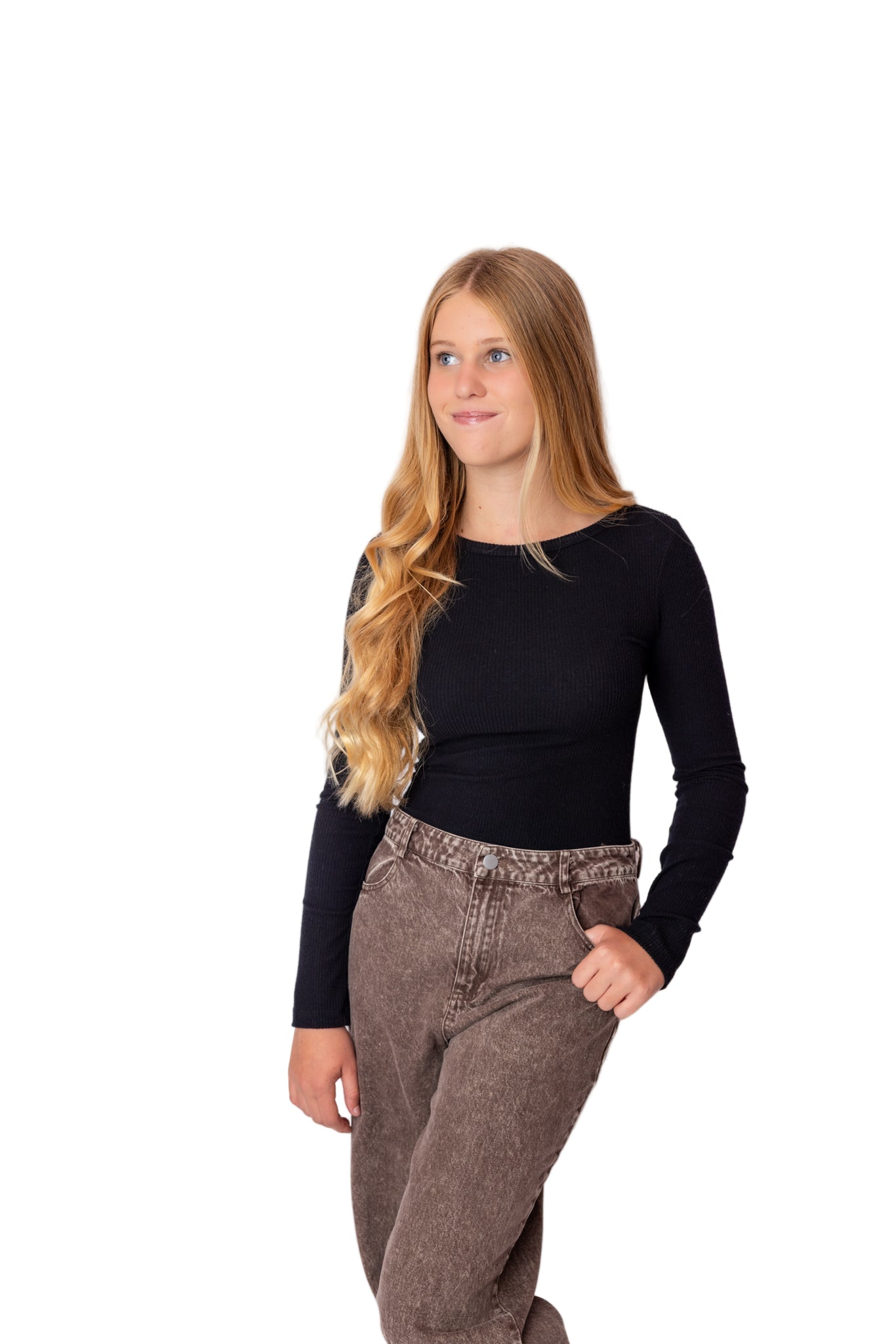 LL | High Waisted Wide Leg Denim Pants