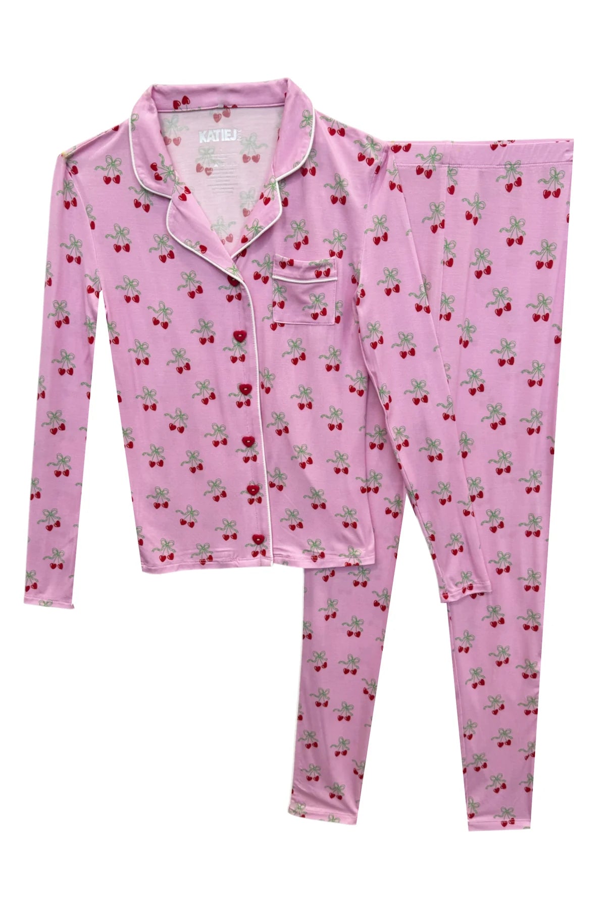 KJ | TWEEN | Maia Cherry Bow PJ Pant Set