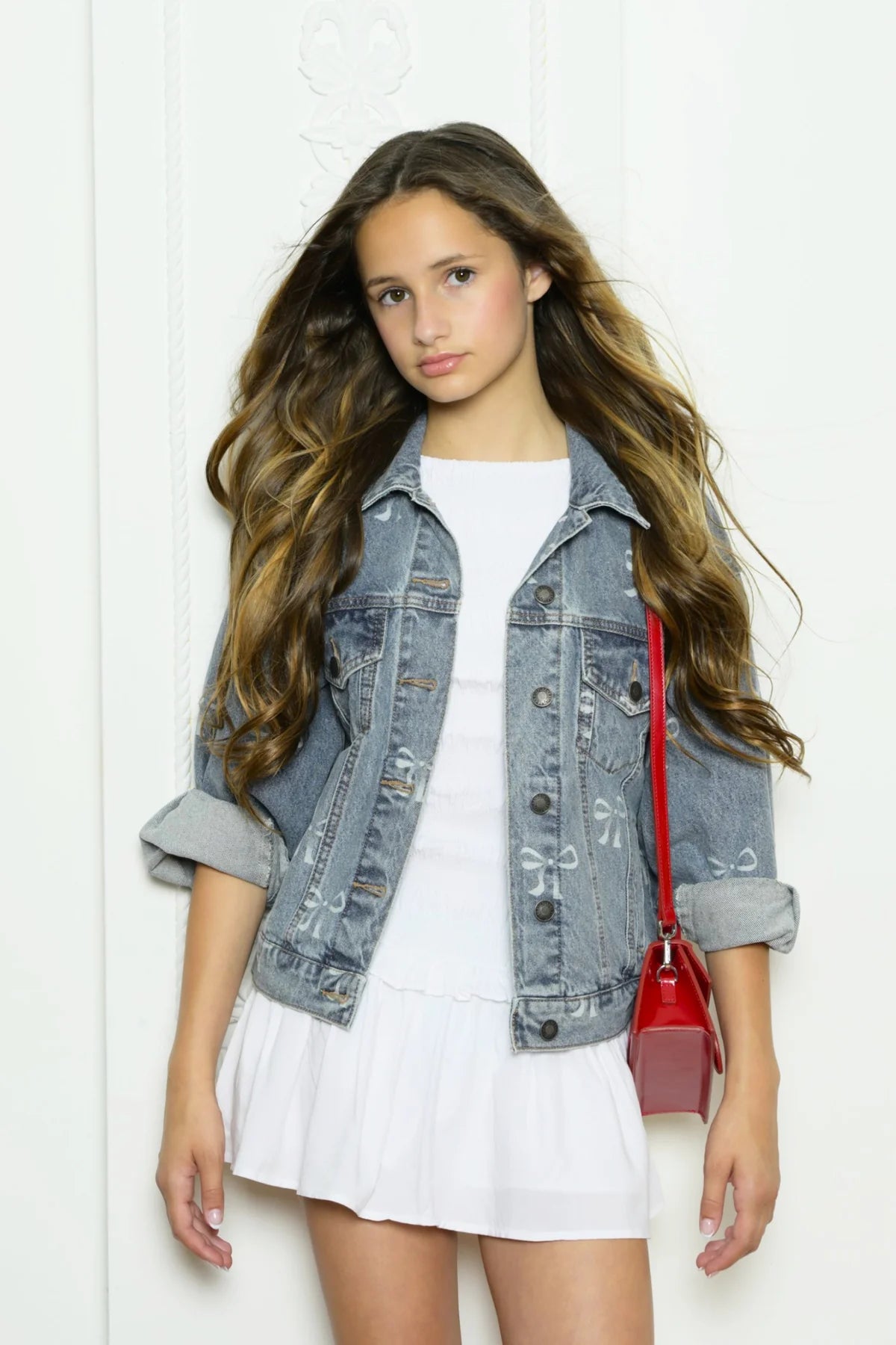 KJ | TWEEN | Montauk Bow Denim Jacket