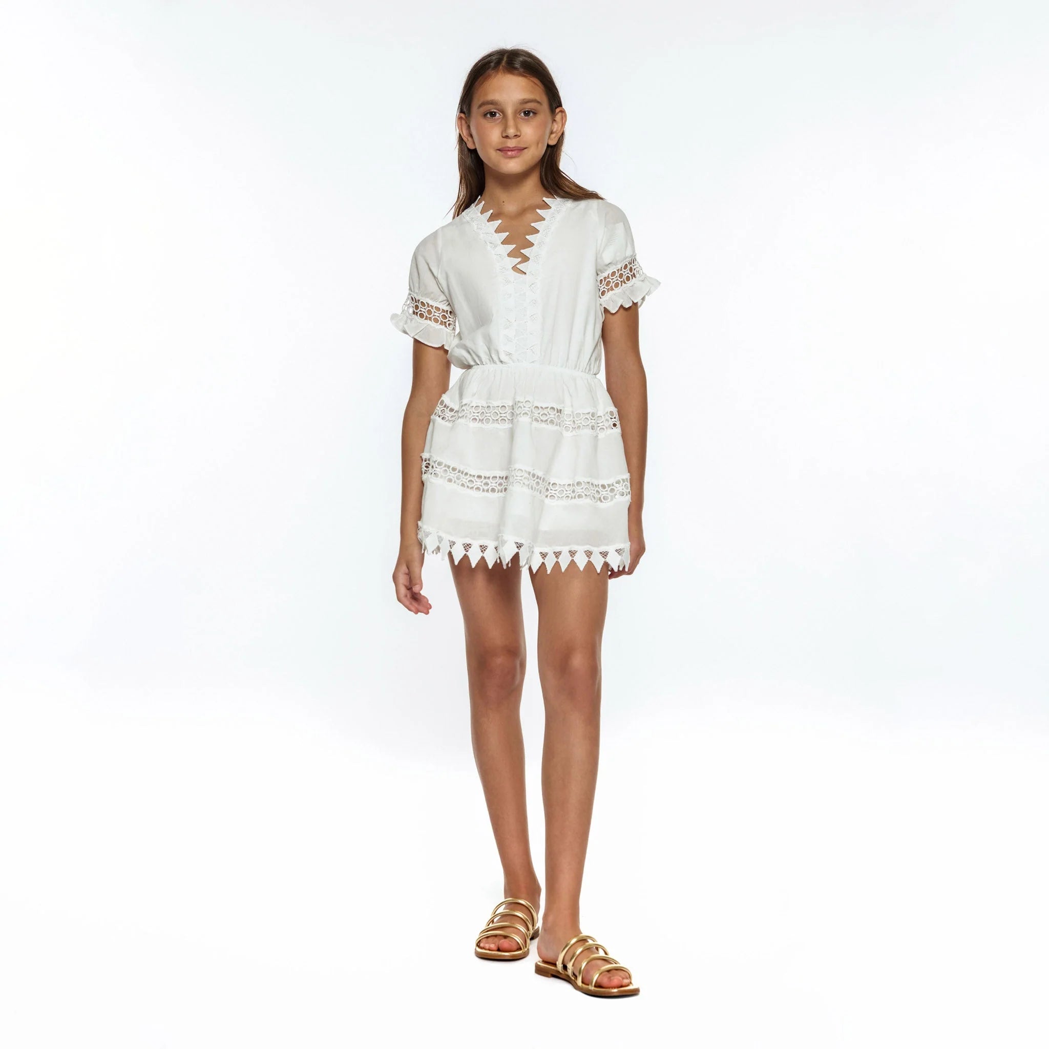 White summer dress for tweens and teens from leypop shoppe newport beach ca online boutique