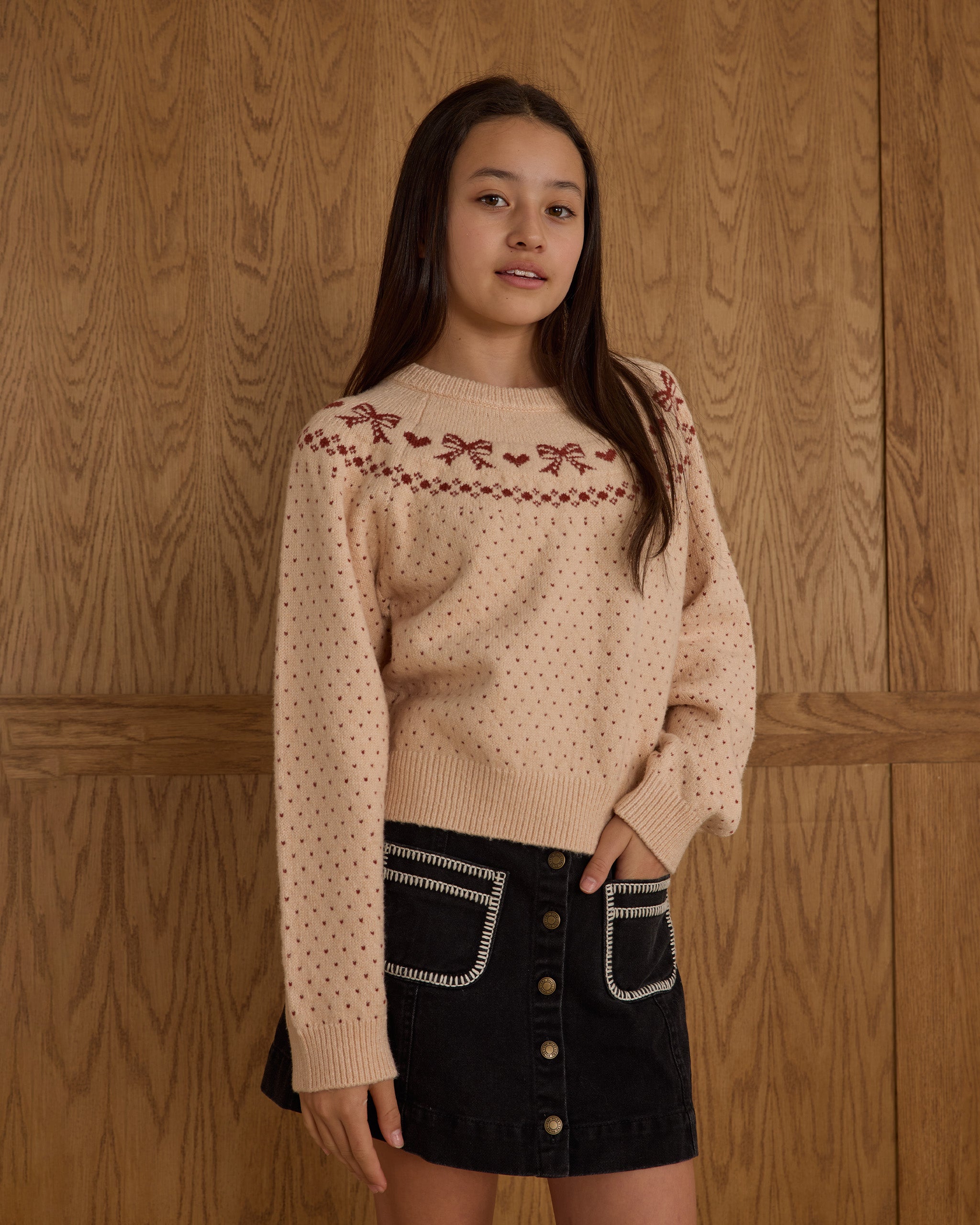 RC | Tween | BOWS FAIR ISLE SWEATER