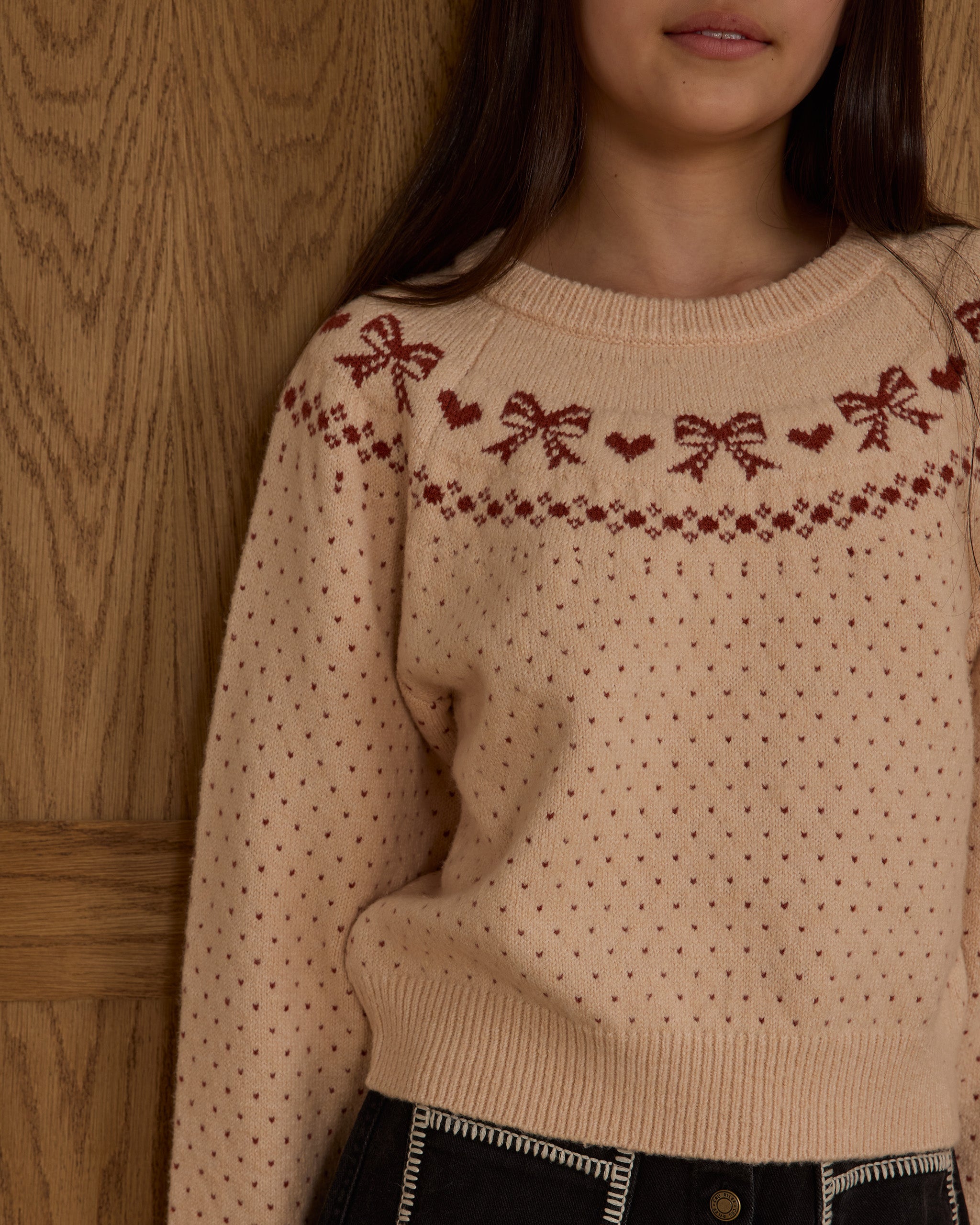 RC | Tween | BOWS FAIR ISLE SWEATER