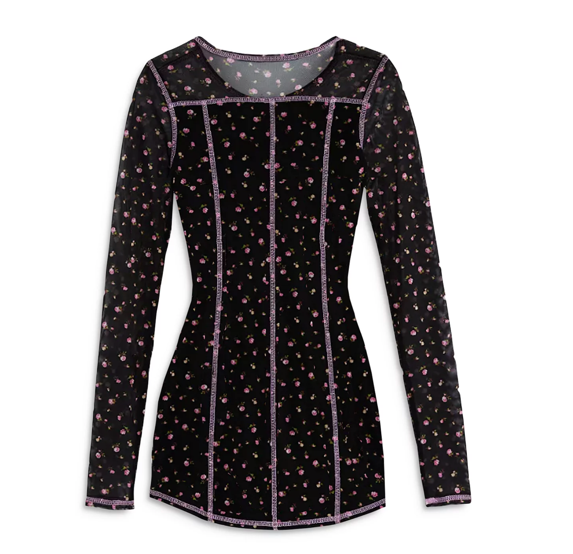 KJ | TEEN | Romi L/S Dress Ditsy Floral Mesh