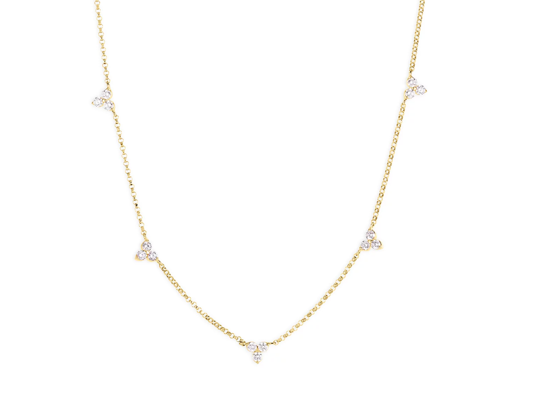 LF | No. 43 | Lab Diamond Triangle Cluster Necklace