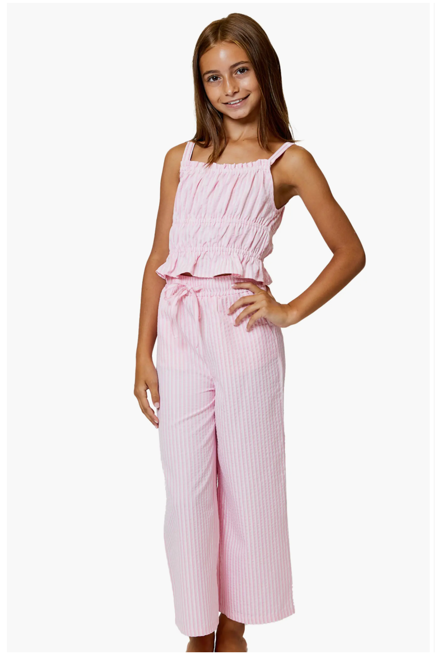 DH | Pink Stripe Pant & Tank Set