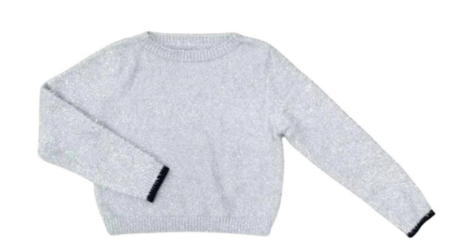LO | Tween | Silver Fuzzy Sweater