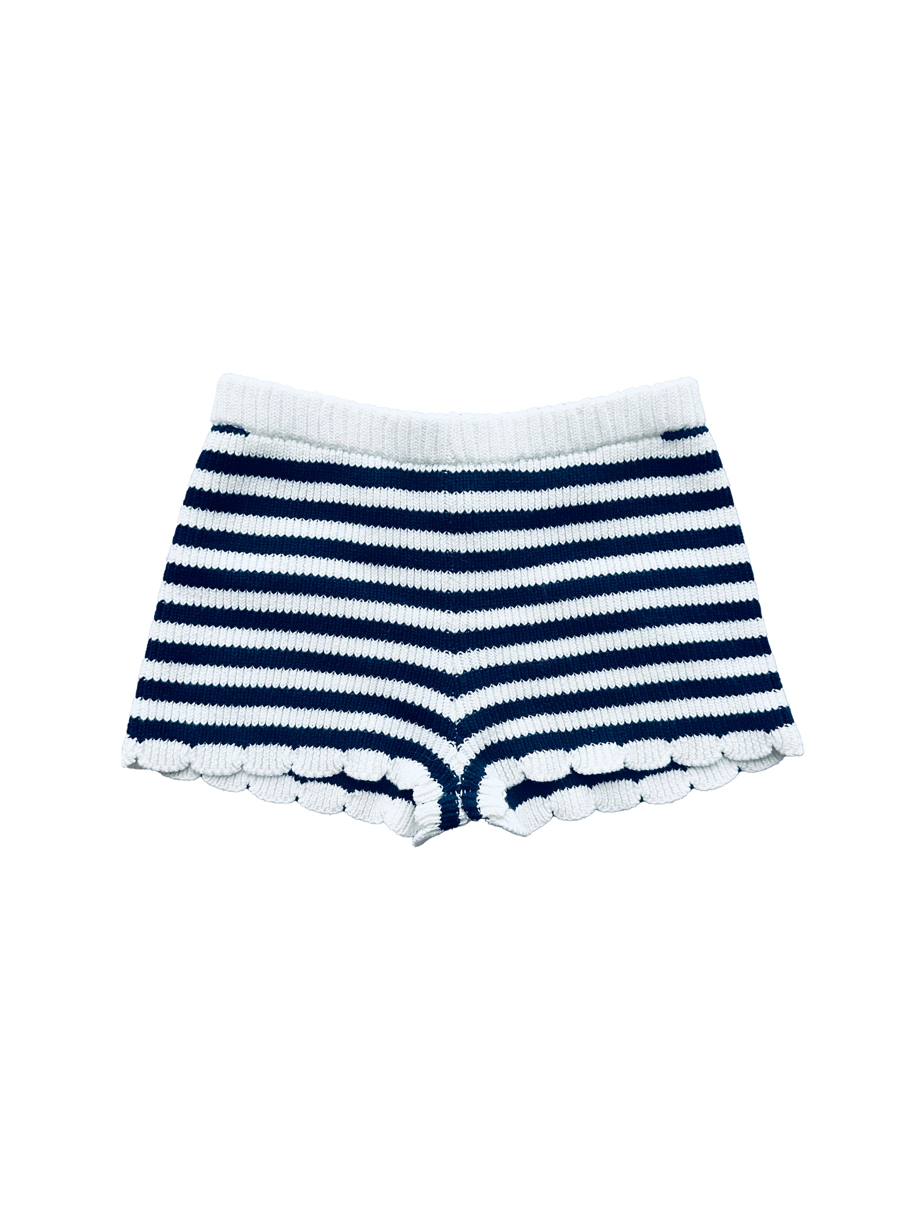 LO | Tween | Knit Shorts| Navy & White