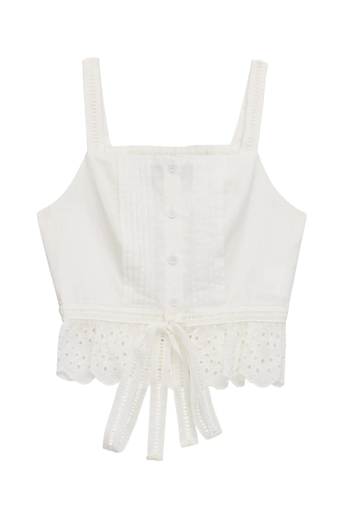 KJ | TEEN | Waverly White Eyelet Top