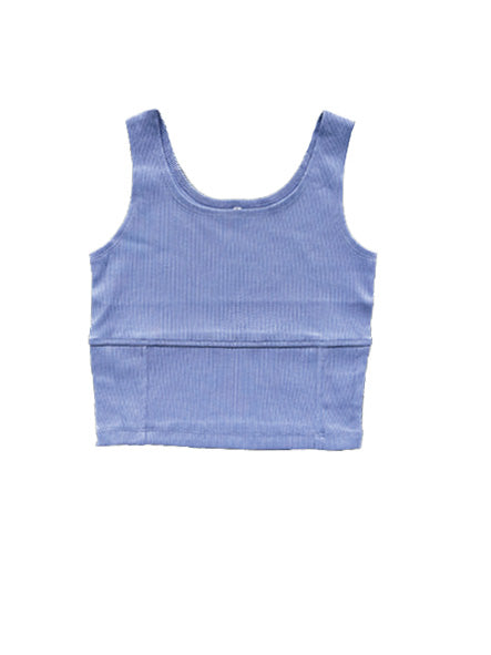 LO | Tween | Top | Blue Ribbed Corset
