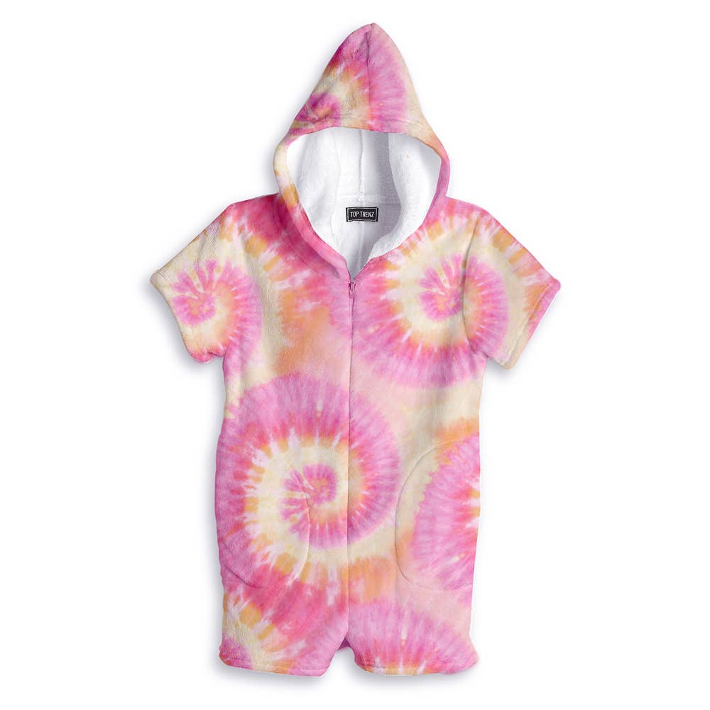 Pink Lemonade Tie-Dye Fuzzy Romper