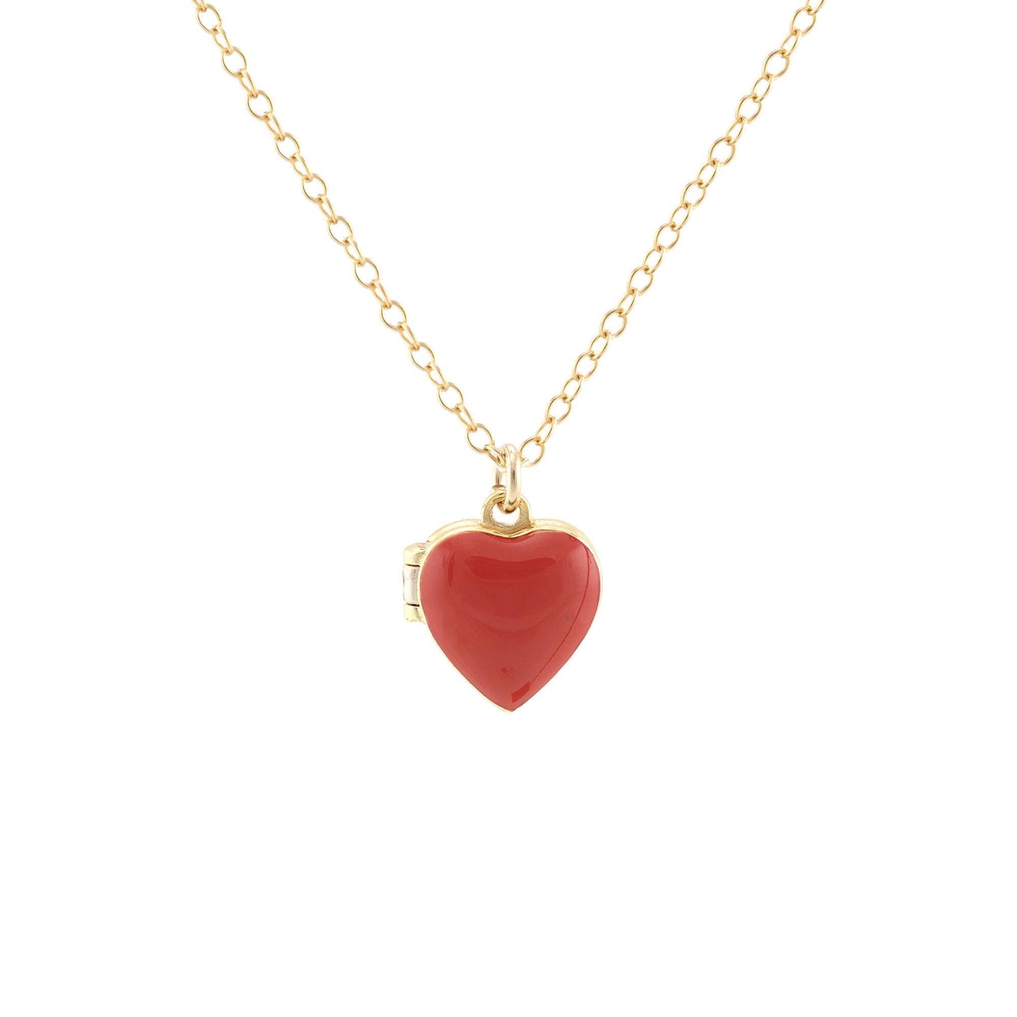 KN | Enamel Heart Locket 18K Gold Vermeil