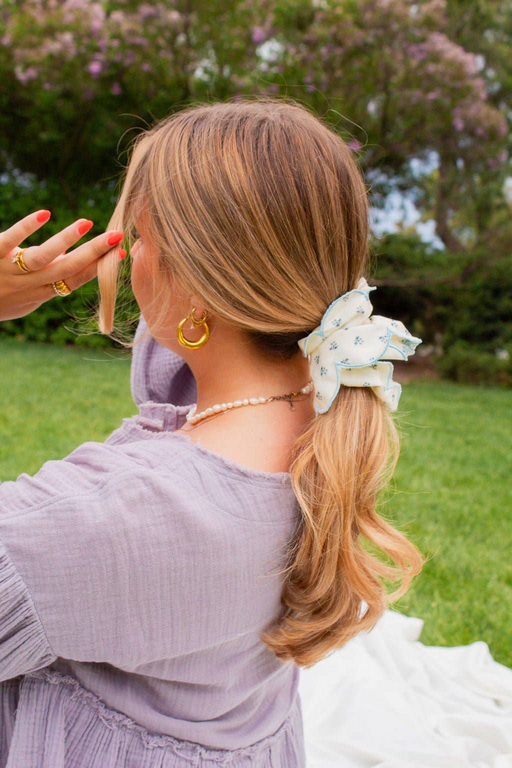 LP | Scallop Double Ruffle Scrunchie
