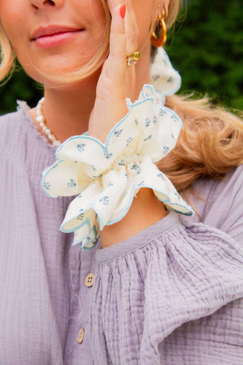 LP | Scallop Double Ruffle Scrunchie
