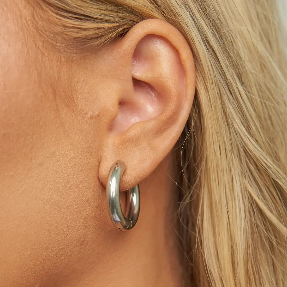 BG | Silver Chunky Hoops