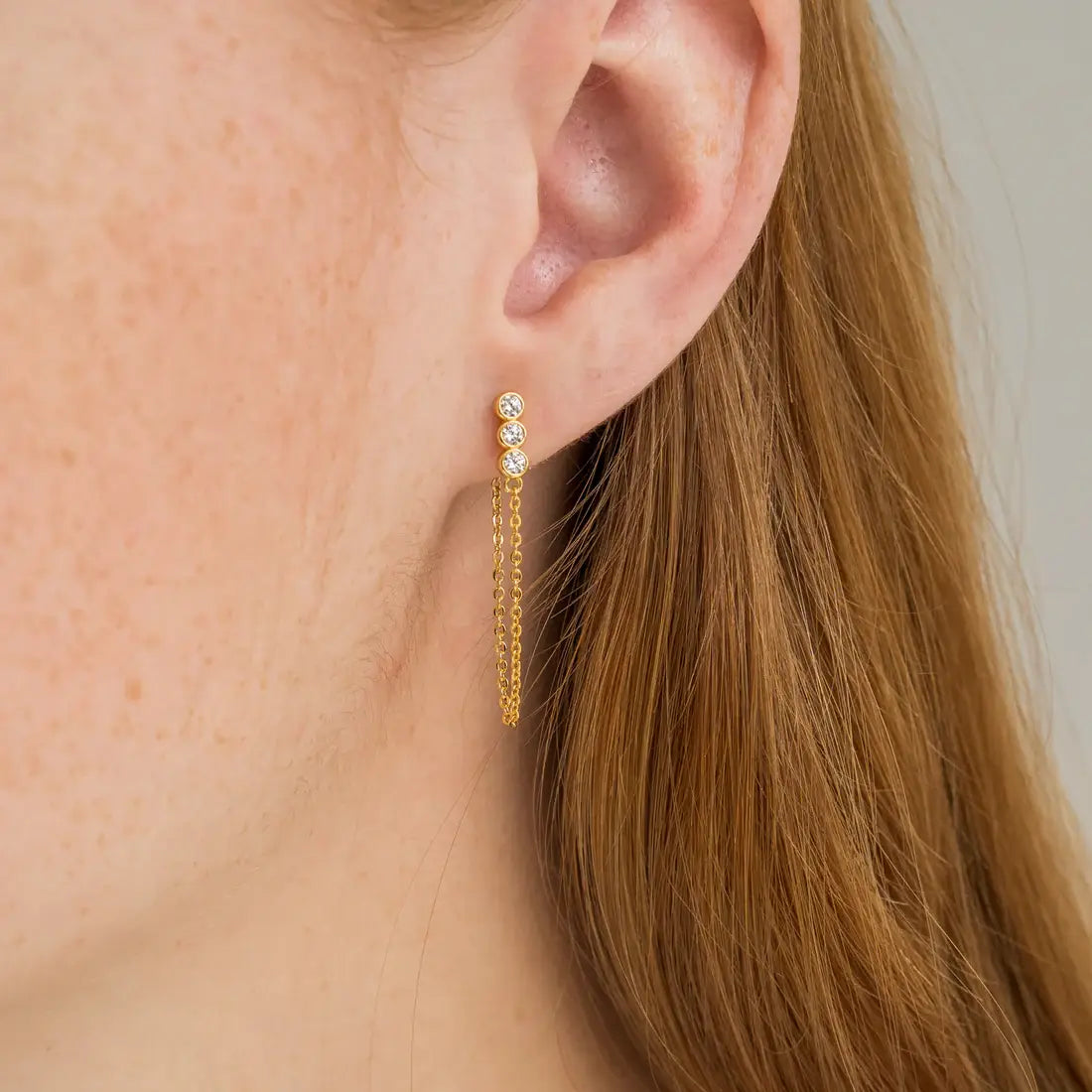 BG | Crystal Chain Earring Set