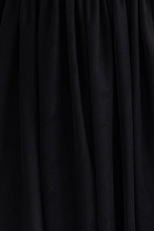 LL | 3/4 Sleeve Tulle Mesh Babydoll Mini Dress