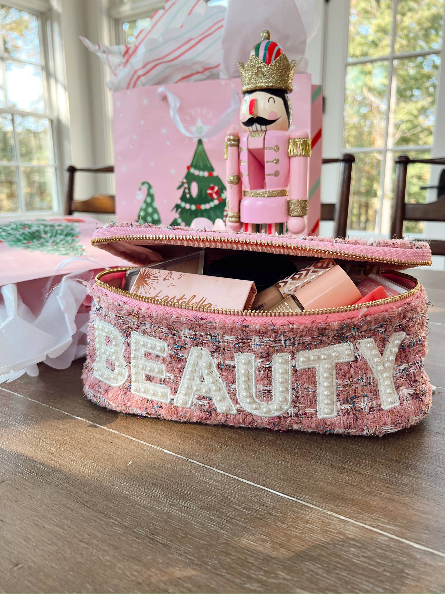 KK | Beauty - Pink Tweed Open Top