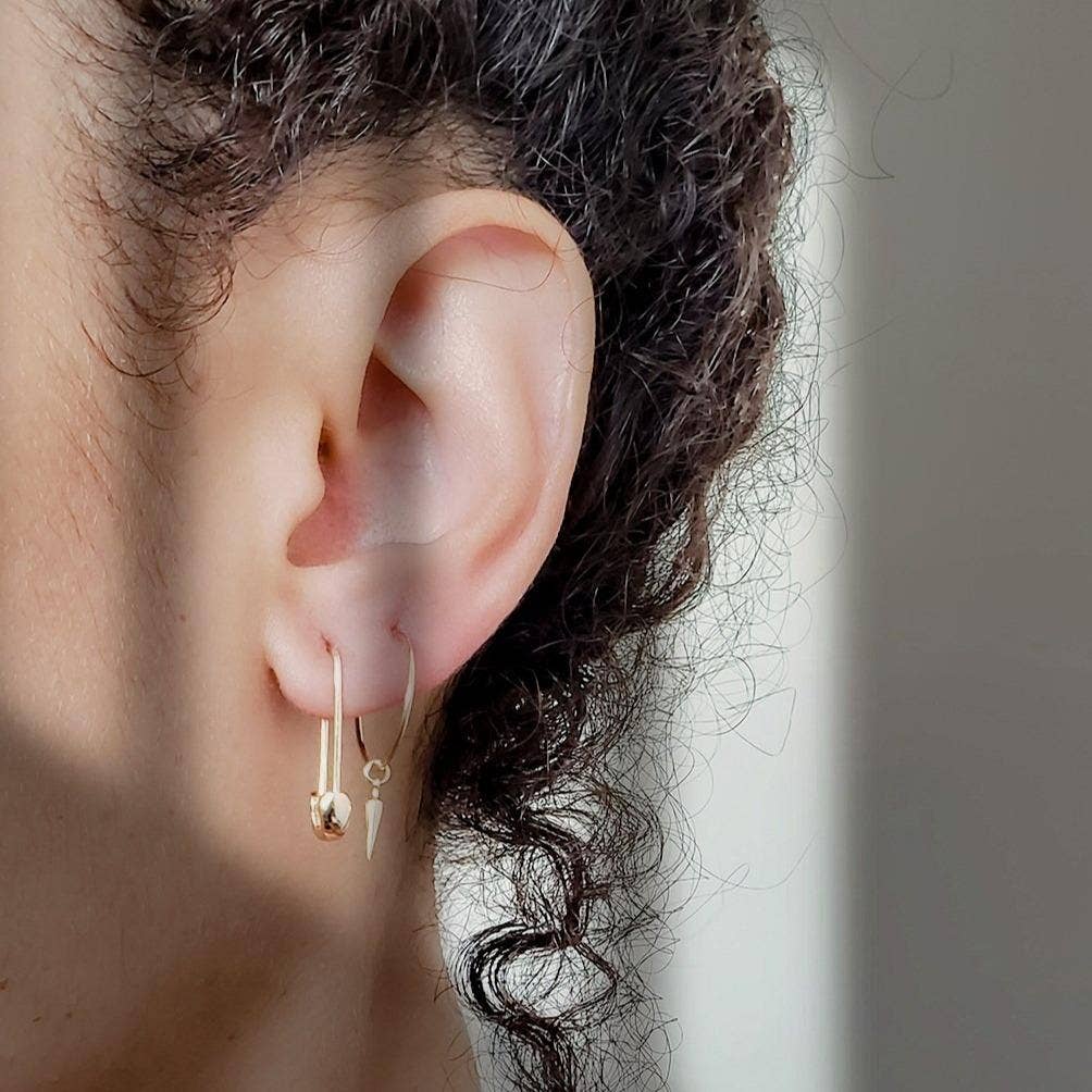 KN | Safety Pin Hoop Earrings