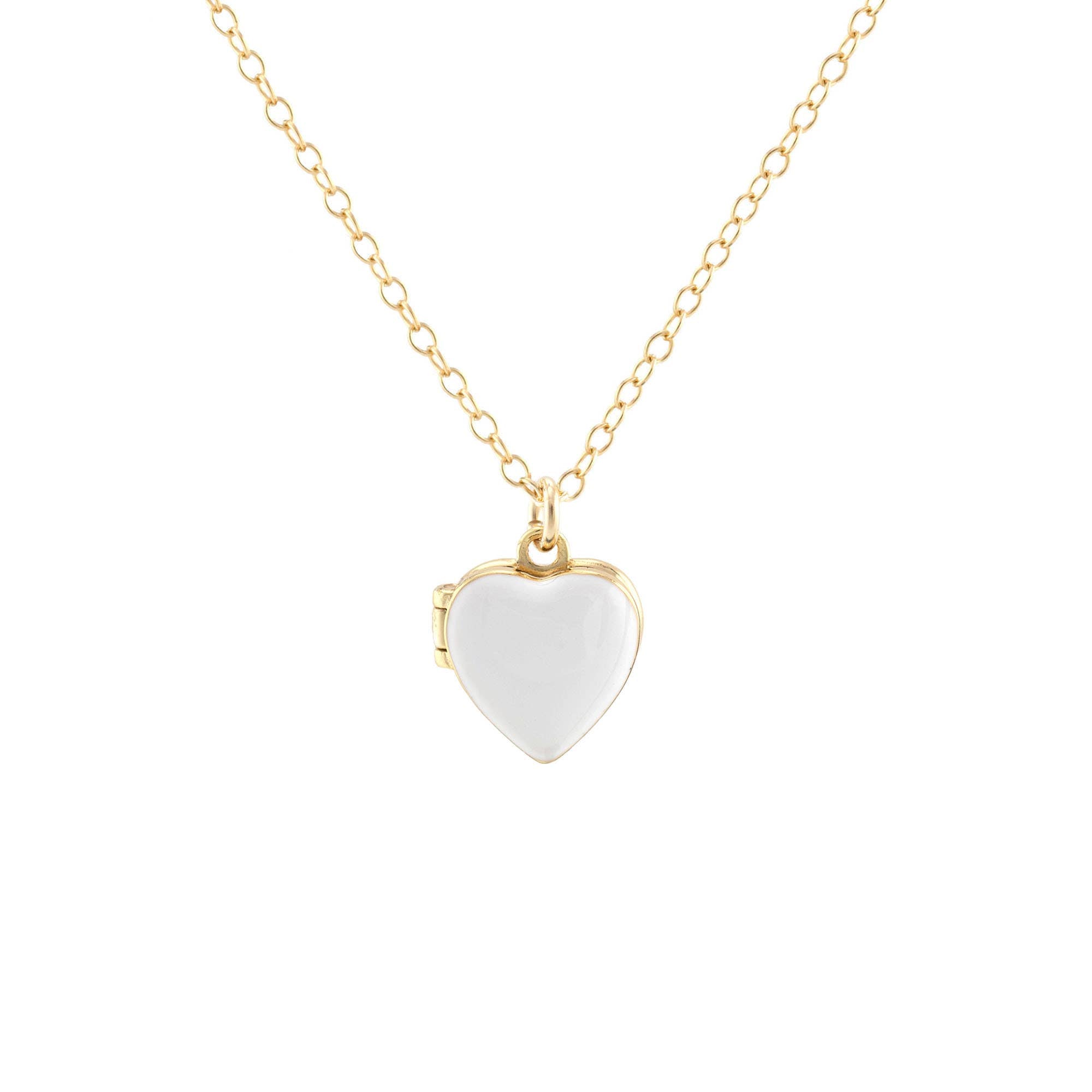 KN | Enamel Heart Locket 18K Gold Vermeil